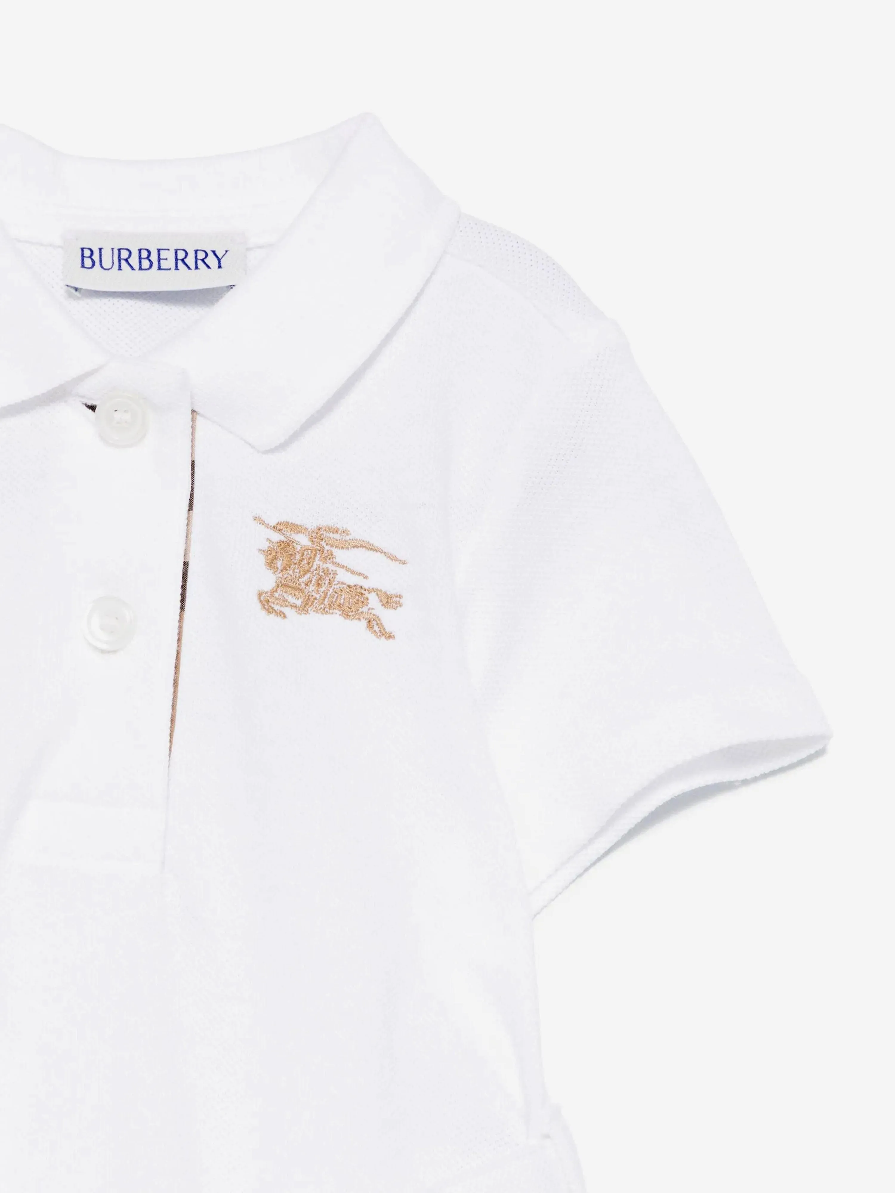 Mini Astrid Polo-Kleid für Mädchen in Weiß