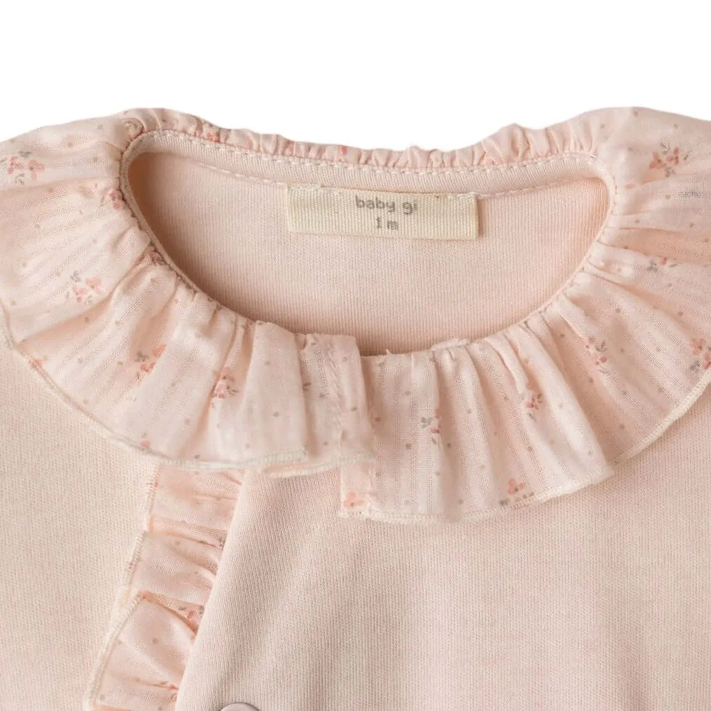 Baby Mädchen Pfirsich Blumen Baby Set