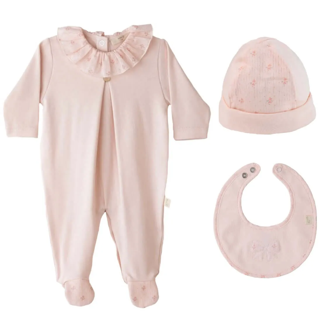 Baby Mädchen Pfirsichblüten-Set