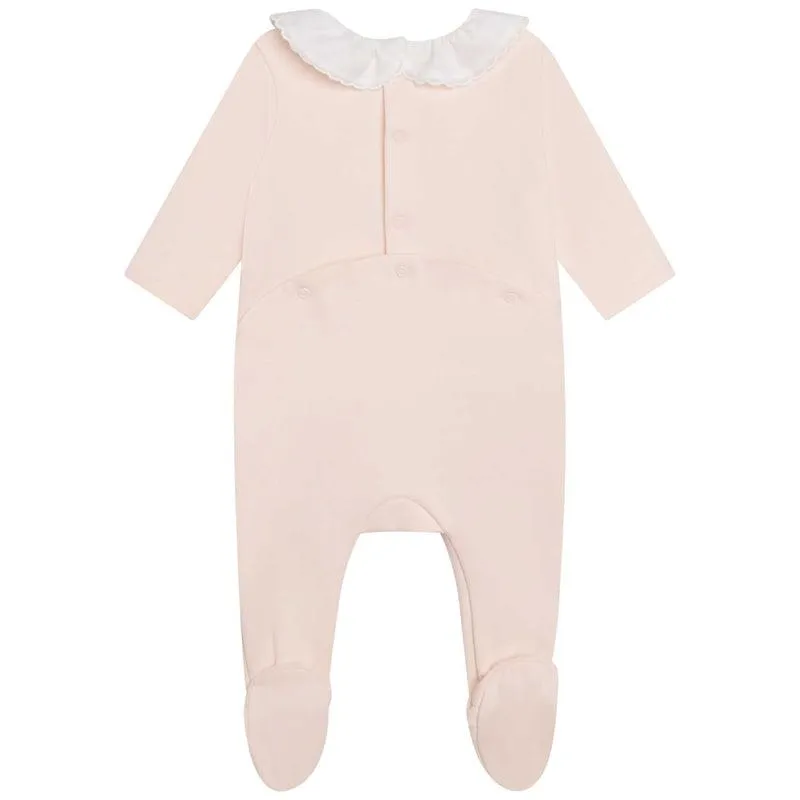 Bio-Babybody für Mädchen in Pfirsich