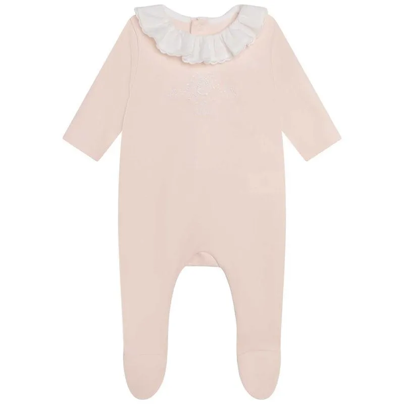 Bio-Babybody für Mädchen in Pfirsich