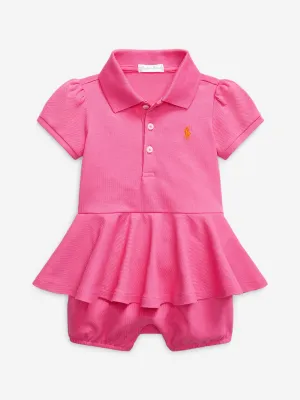 Rosa Baby-Mädchen Peplum Bubble Romper