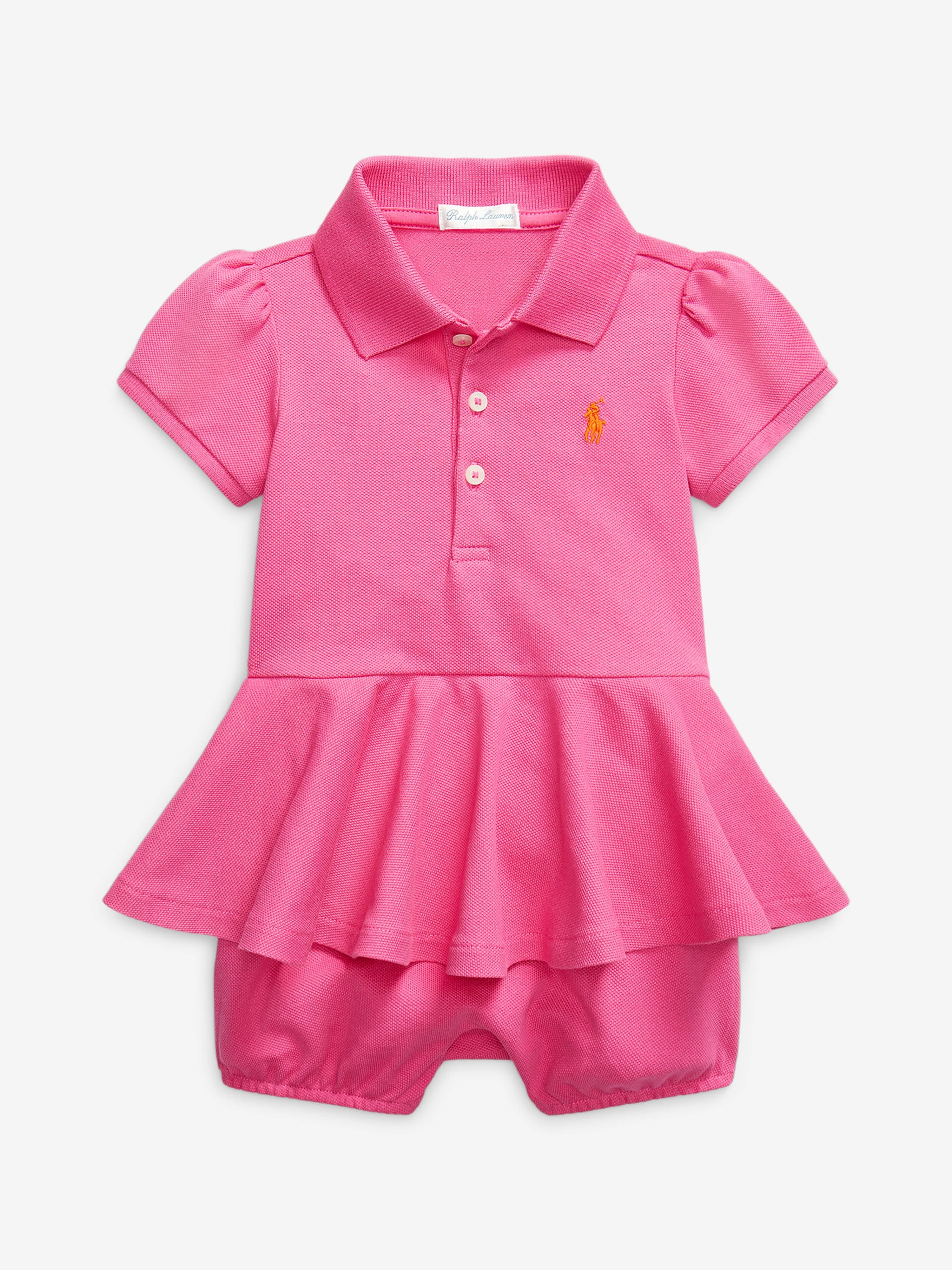 Rosa Baby-Mädchen Peplum Bubble Romper