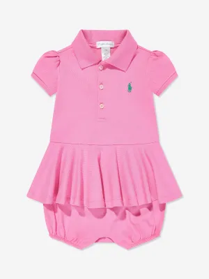 Rosa Peplum-Strampler für Baby-Mädchen