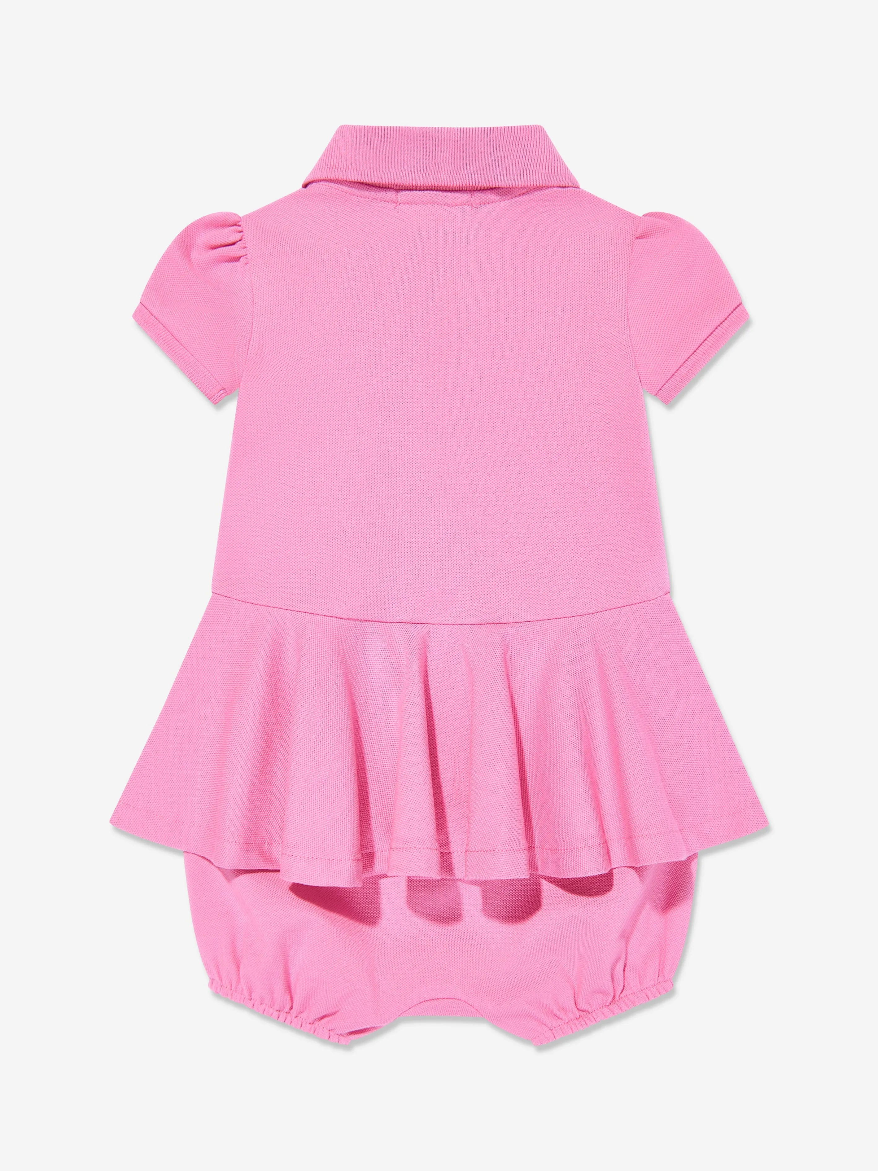 Rosa Peplum-Strampler für Baby-Mädchen