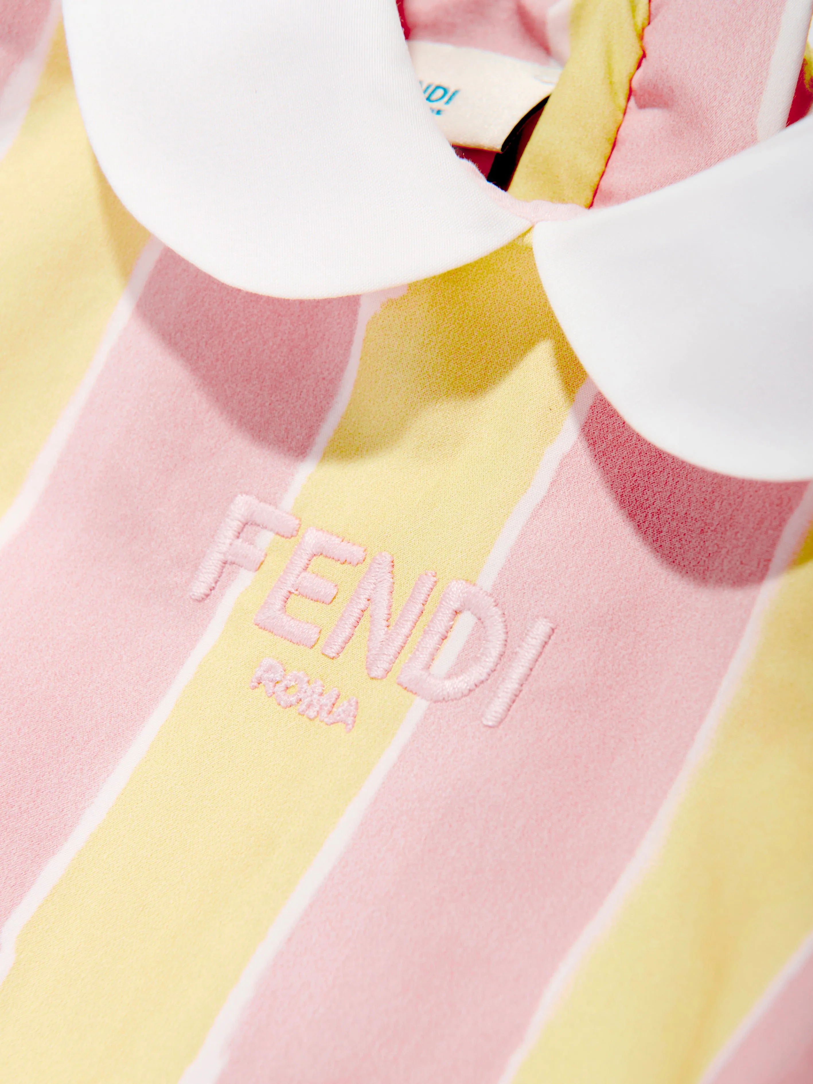 Baby Girls Pequin Print Kleid in Gelb