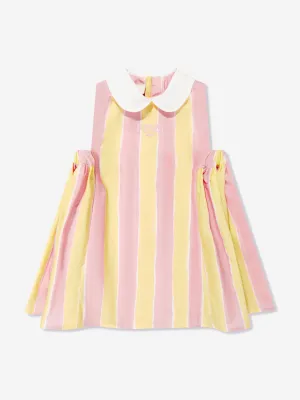 Baby Girls Pequin Print Kleid in Gelb