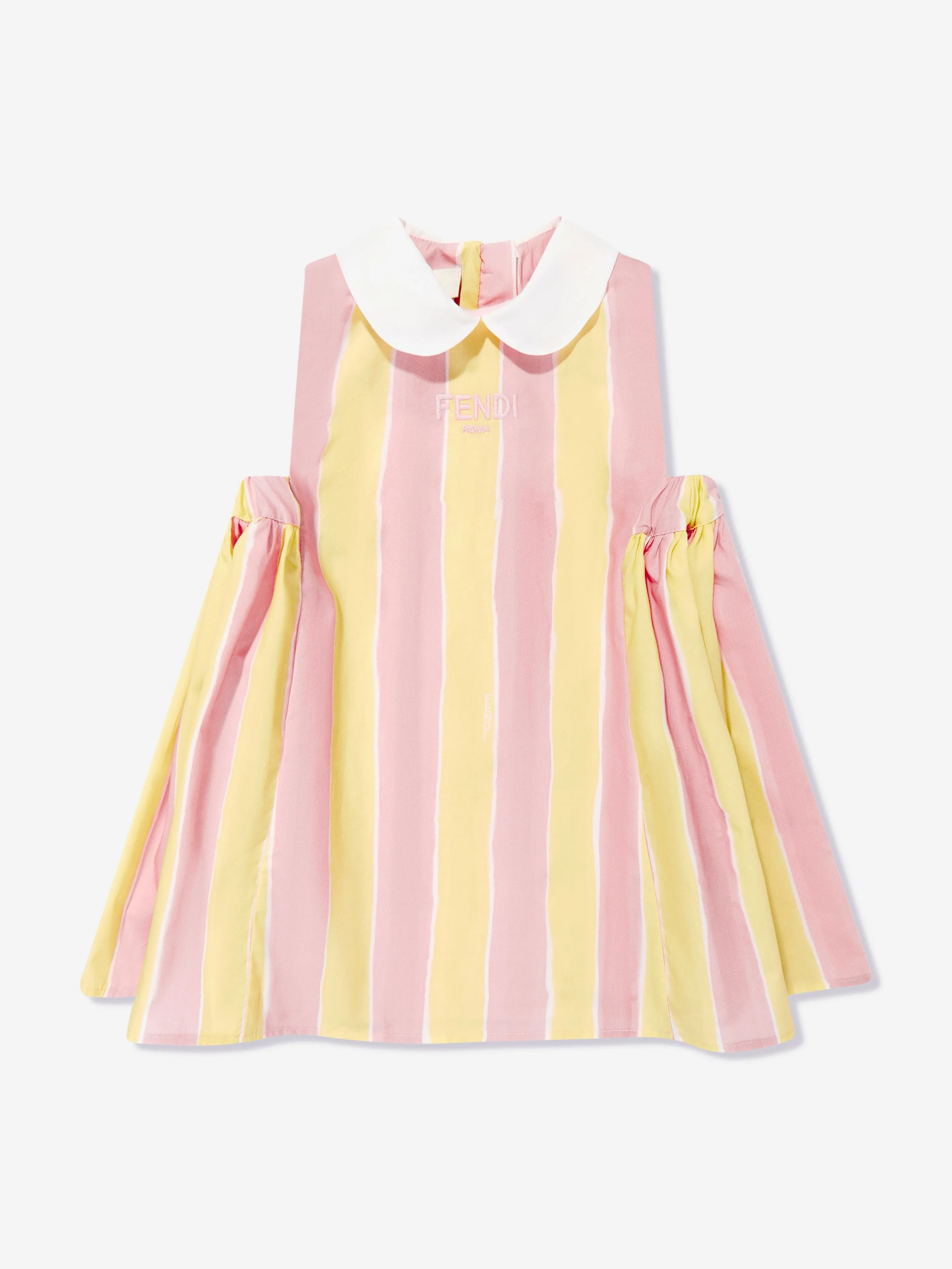 Baby Girls Pequin Print Kleid in Gelb