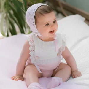 Rosa & Weiß Baumwoll-Strampler für Baby-Mädchen