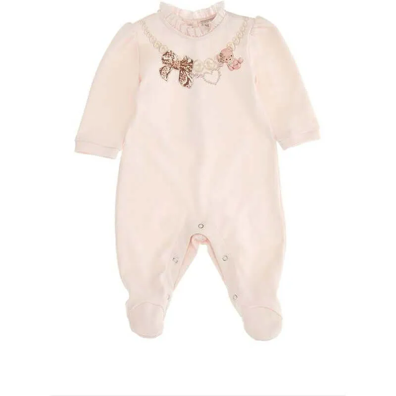 Rosa Baby-Strampler für Mädchen