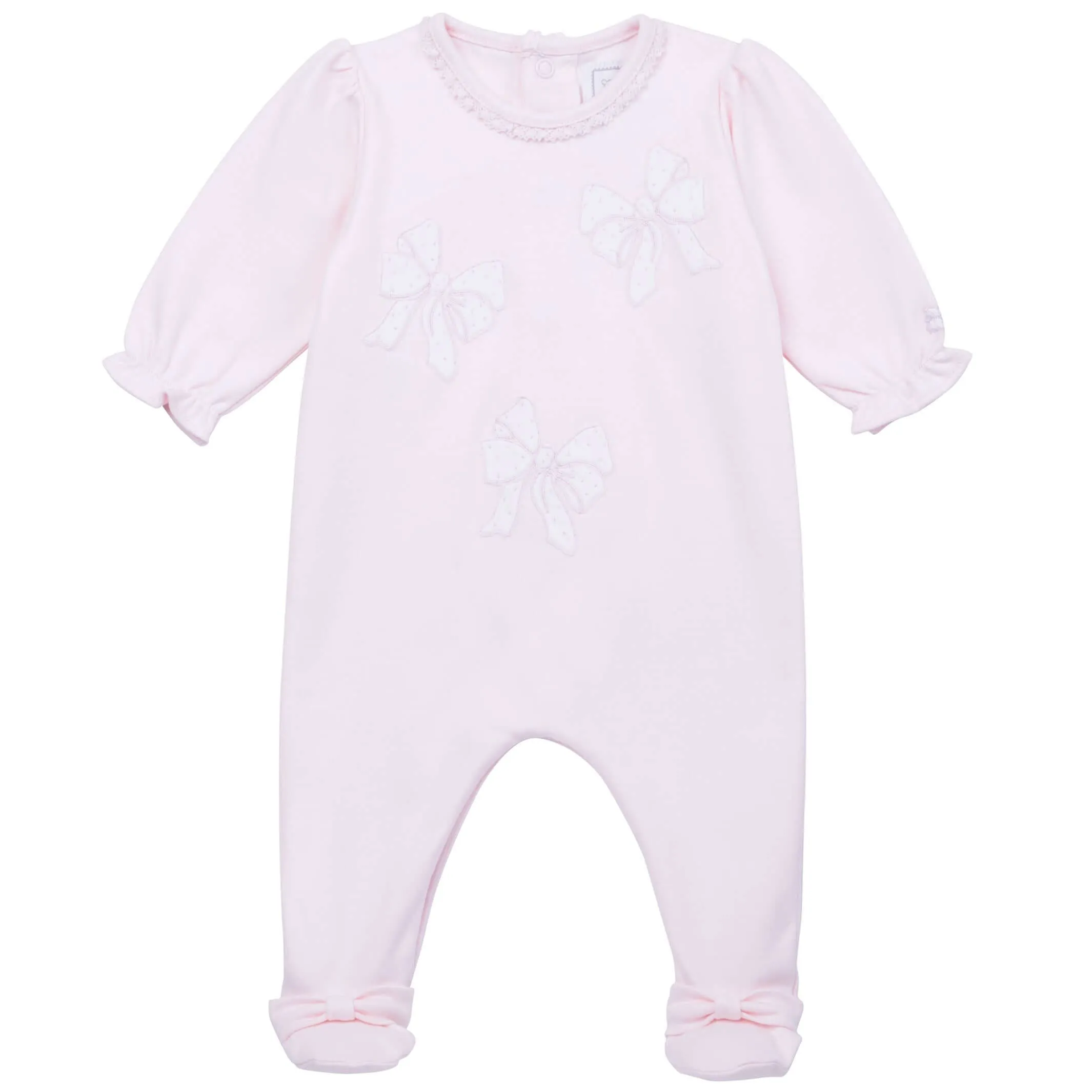 Rosa Schleifen-Strampler für Baby-Mädchen