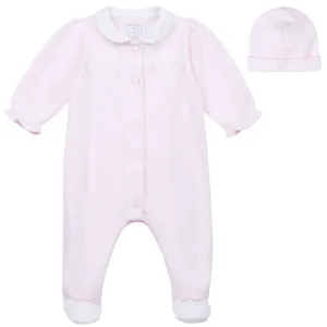 Rosa Häschen-Strampler & Mützchen für Babygirls