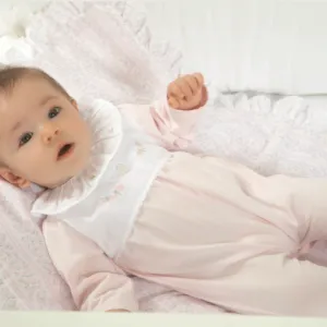 Rosa Rüschen-Babybody für Mädchen