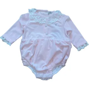 Rosa Spitzen-Rüschen-Overall für Baby-Mädchen