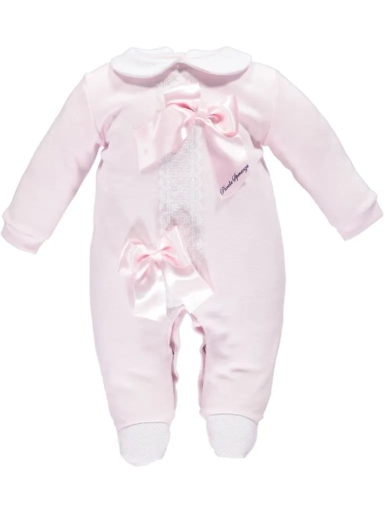 Rosa Schleifen-Babybody für Mädchen