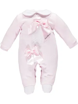 Rosa Schleifen-Babybody für Mädchen