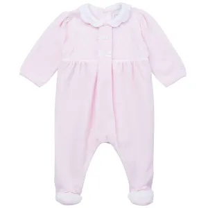 Rosa Samt-Babybody für Mädchen