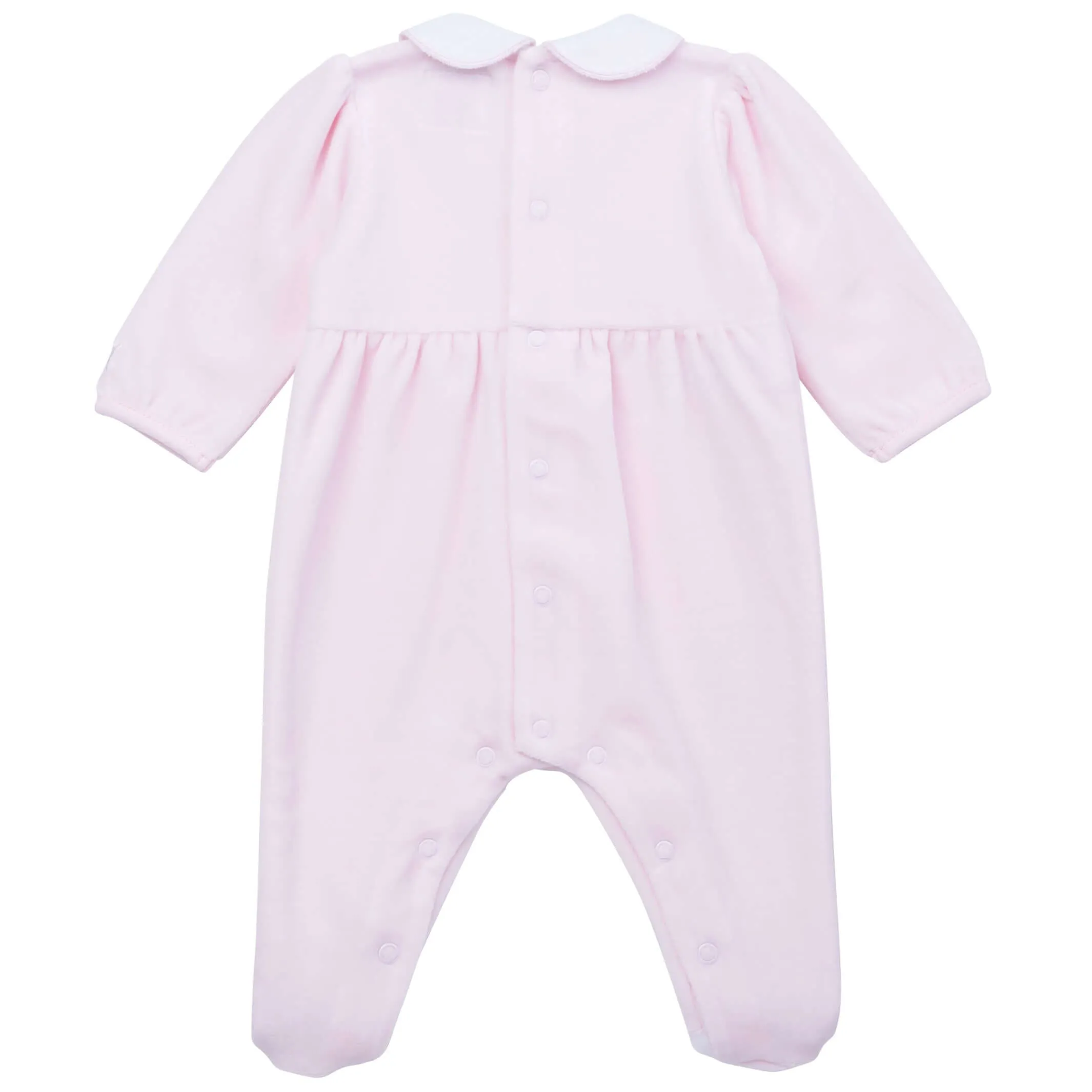 Rosa Samt-Babybody für Mädchen