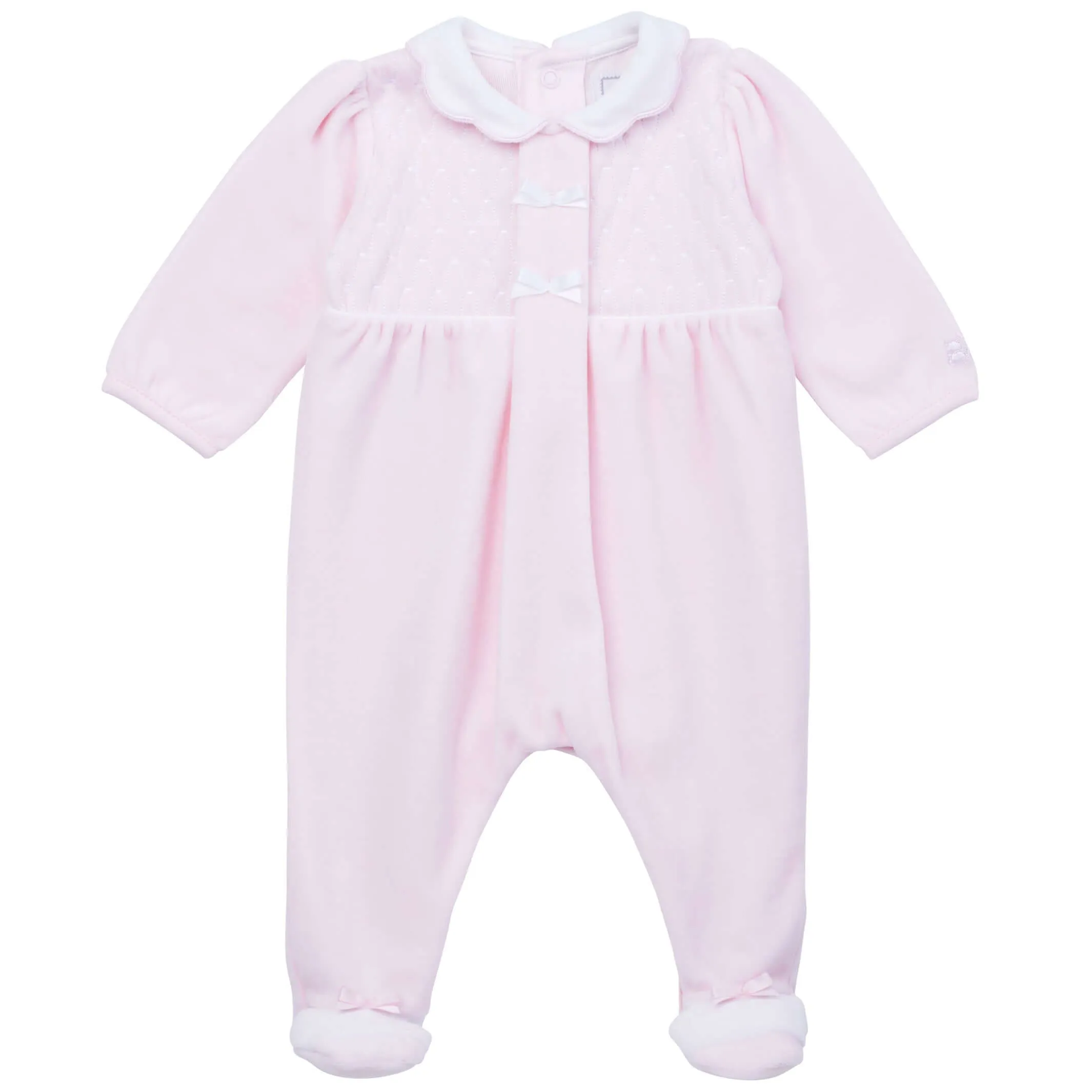 Rosa Samt-Babybody für Mädchen
