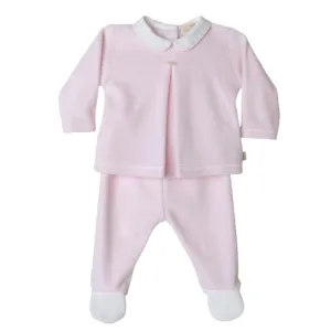 Rosa Samt-Set für Babygirls