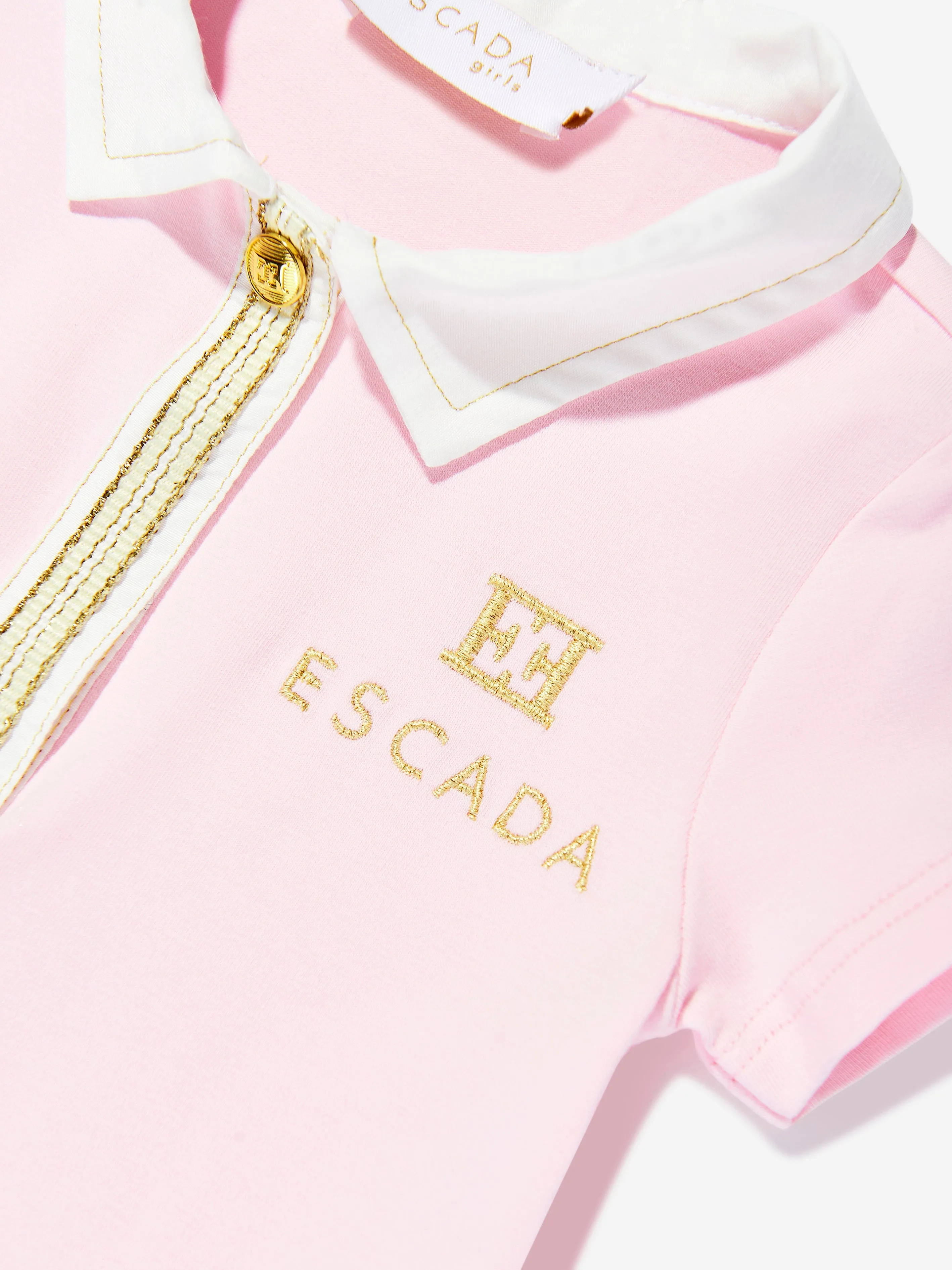 Rosa Rüschenkleid für Babygirls mit Logo