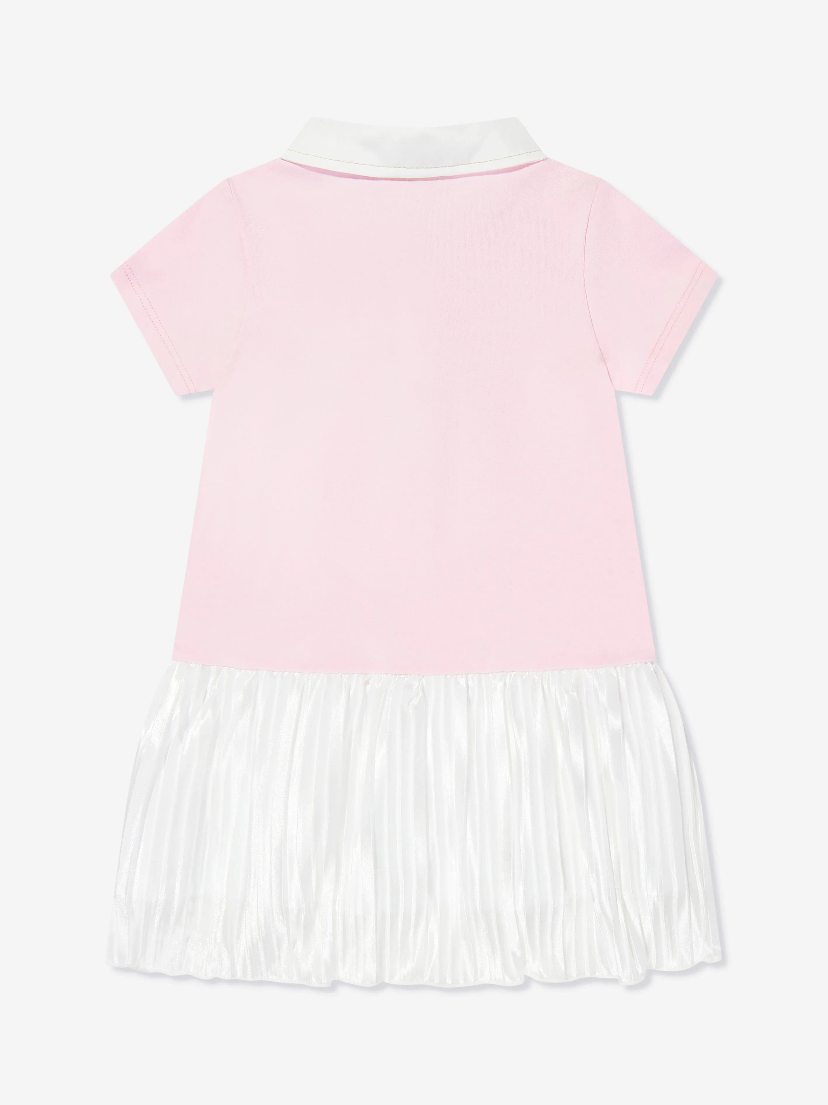 Rosa Rüschenkleid für Babygirls mit Logo