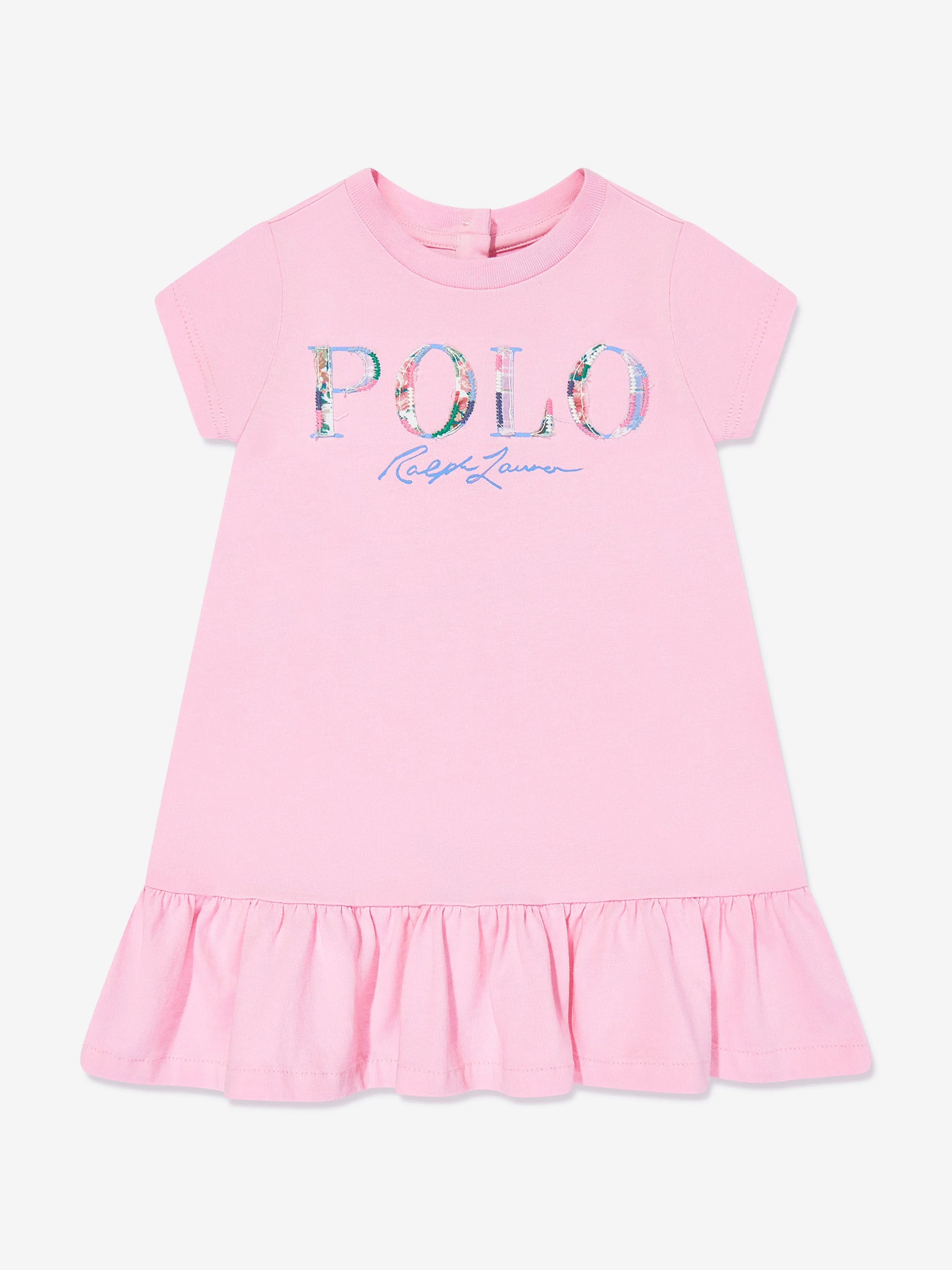 Polo-Logo-Kleid für Babygirls in Rosa