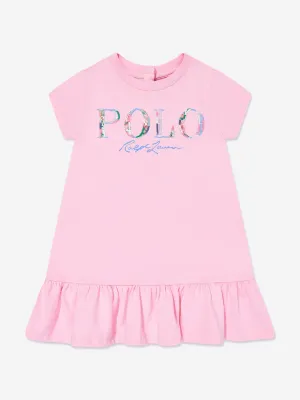 Polo-Logo-Kleid für Babygirls in Rosa