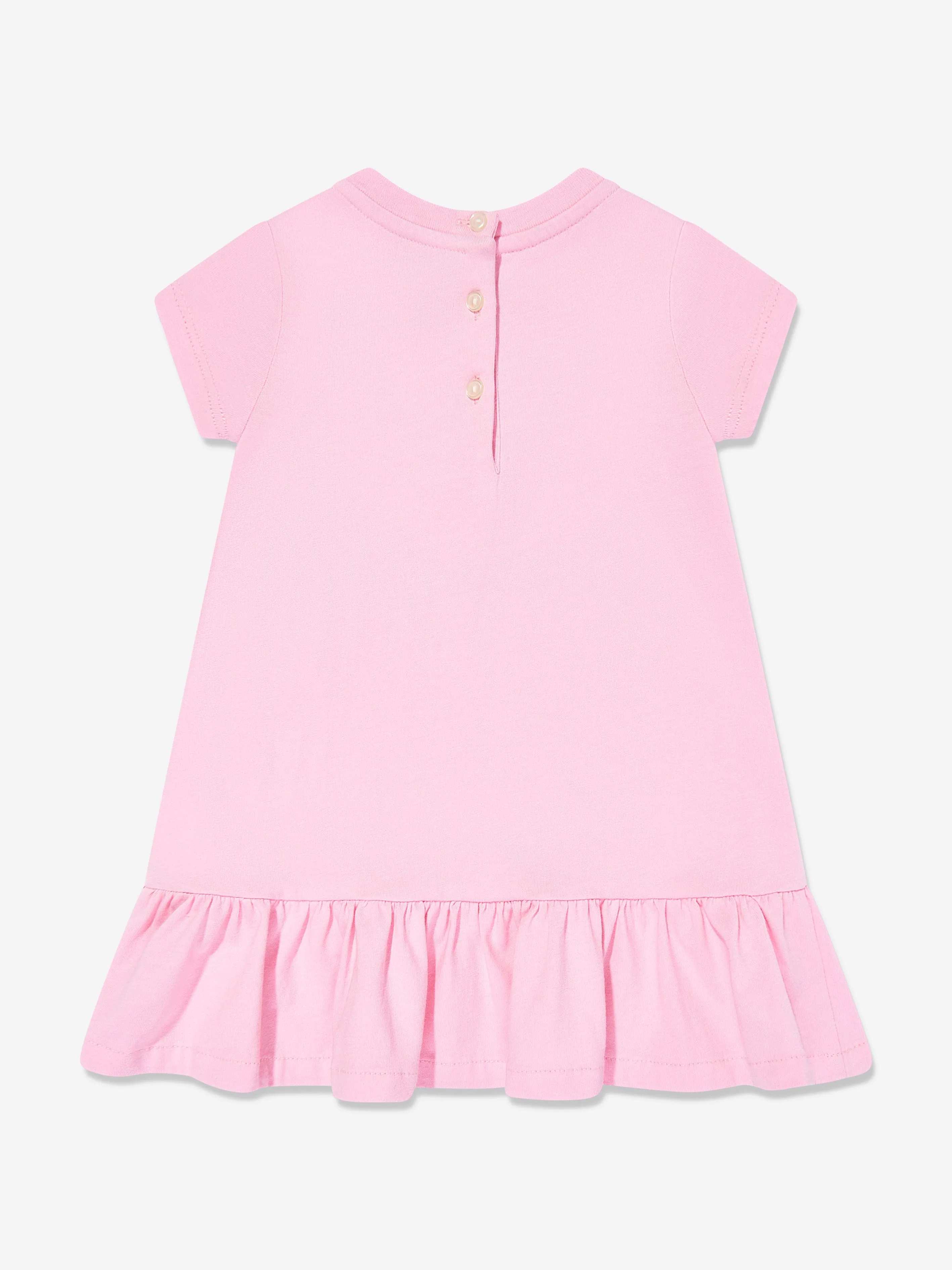 Polo-Logo-Kleid für Babygirls in Rosa