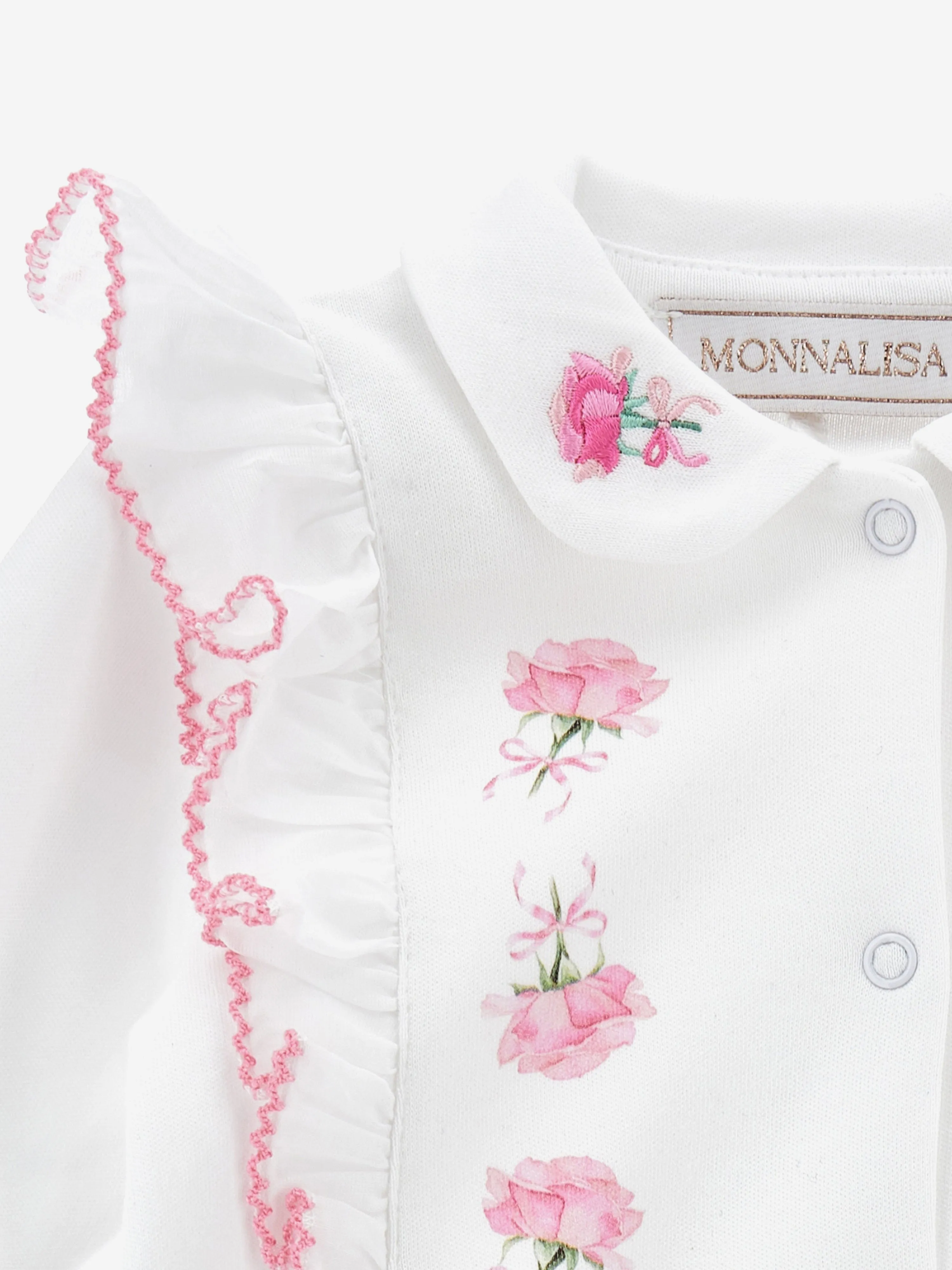 Baby Girls Rose Babygrow in Weiß