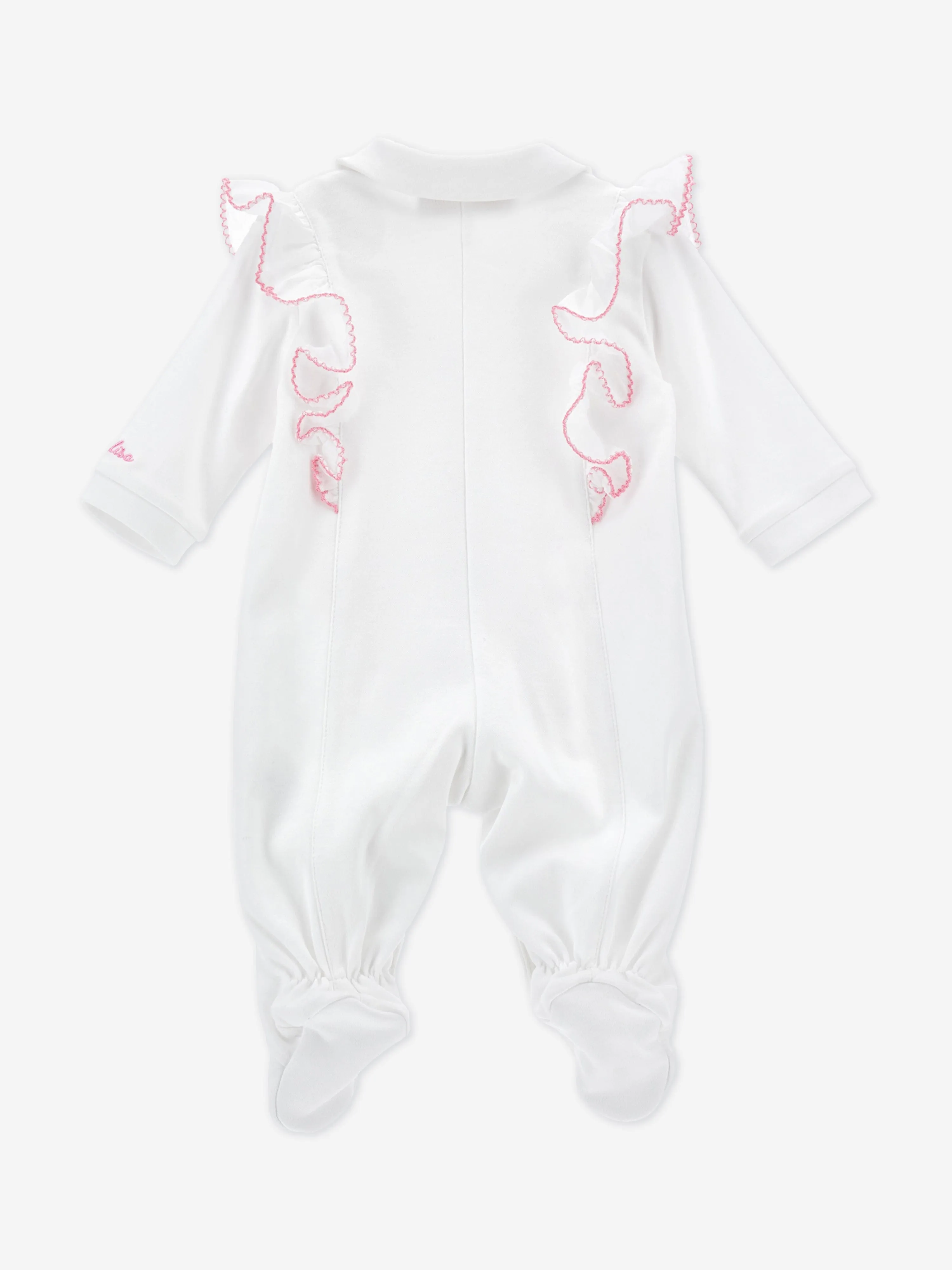 Baby Girls Rose Babygrow in Weiß