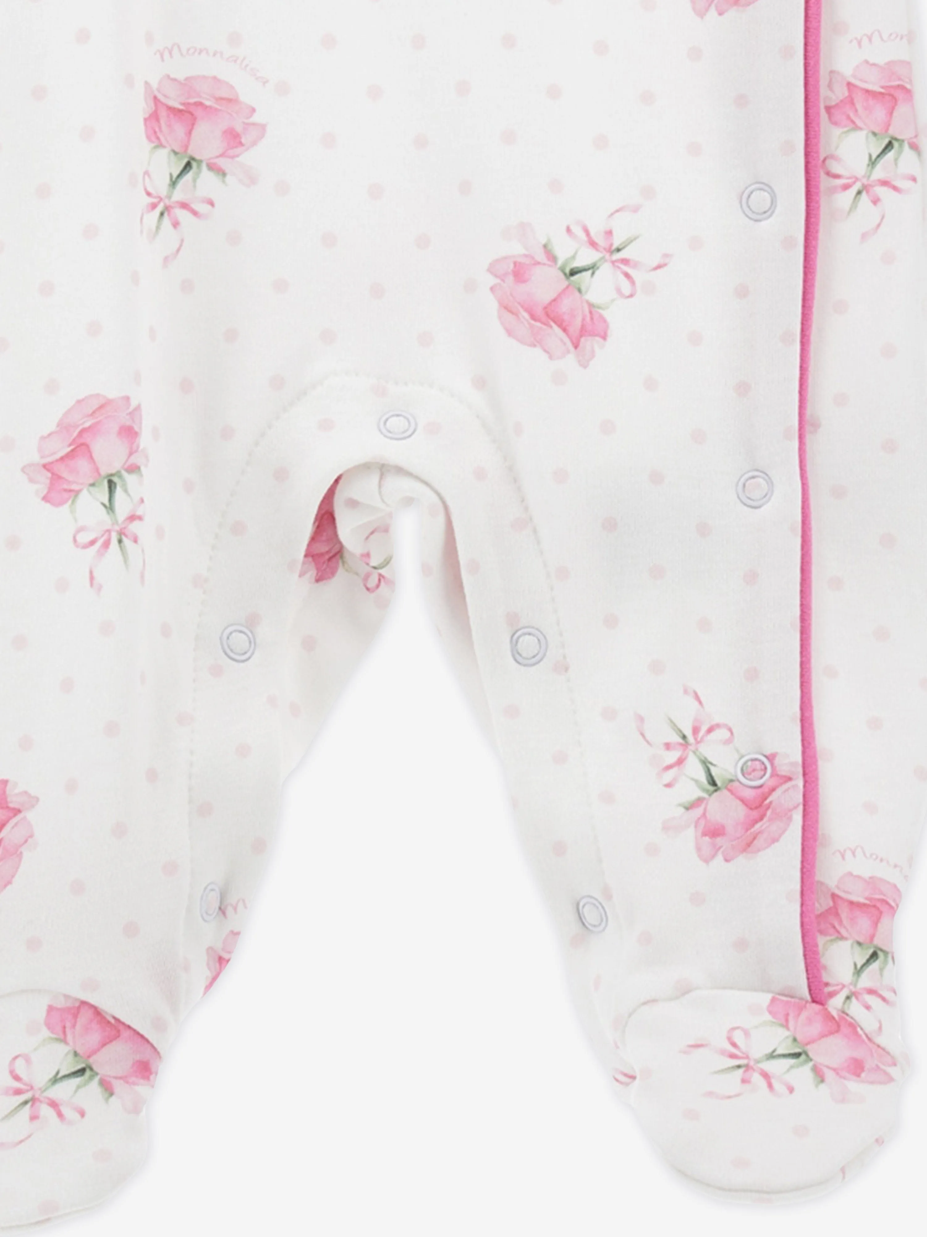 Baby Girls Rosenprint Babygrow in Weiß