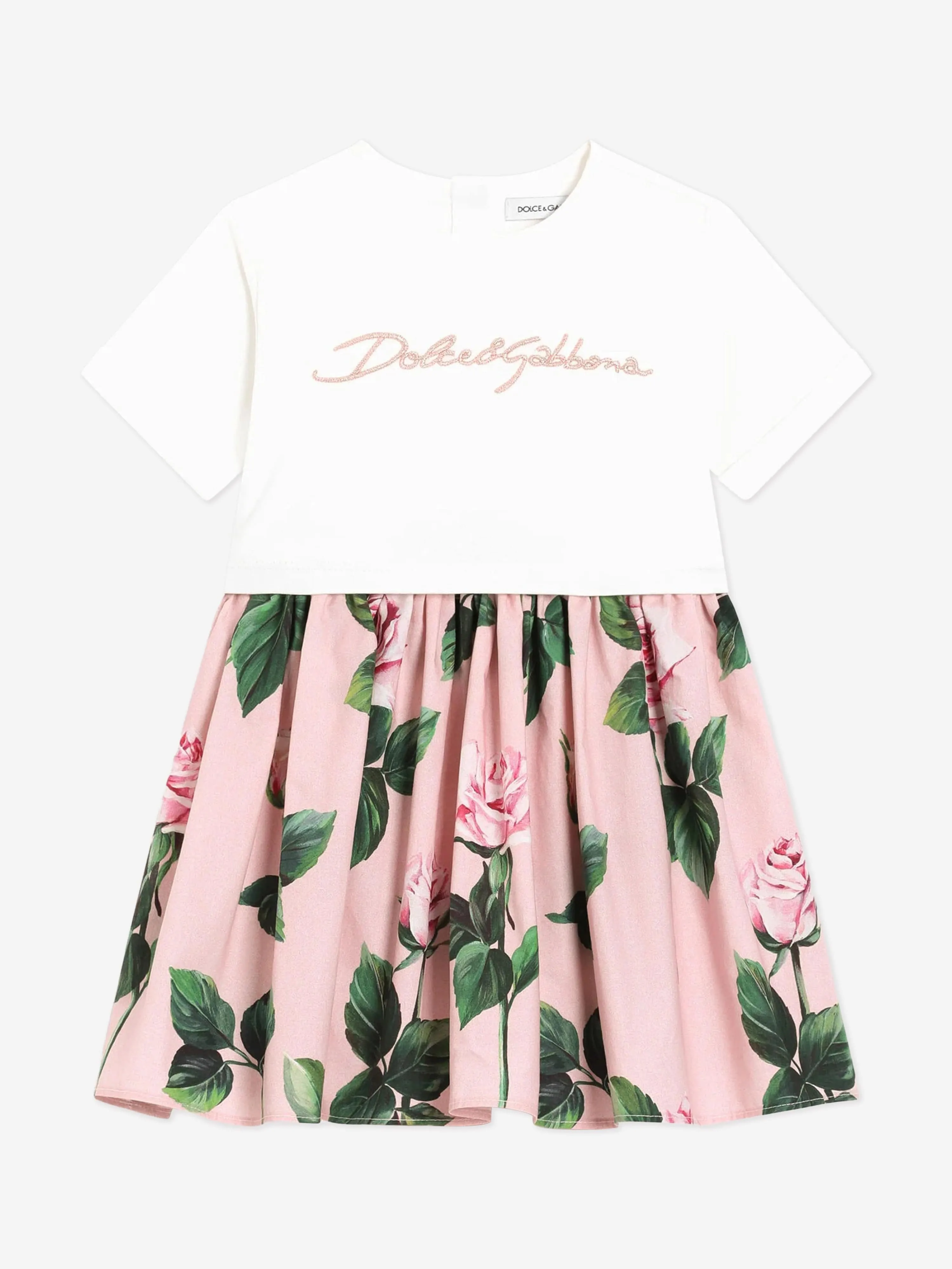 Rosa Kleid-Set mit Rosenprint für Baby-Mädchen