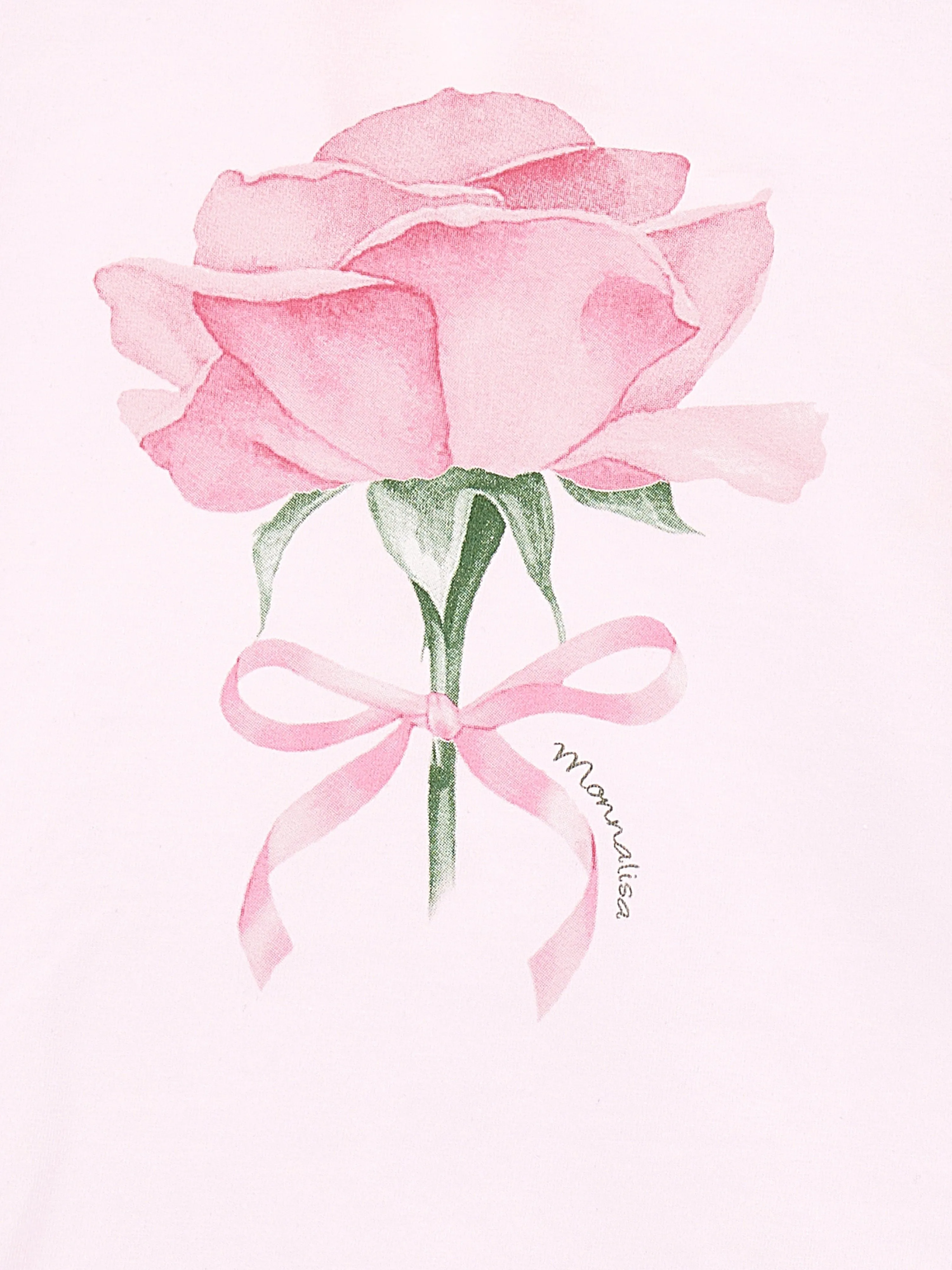 Rosa T-Shirt für Babygirls mit Rosenprint