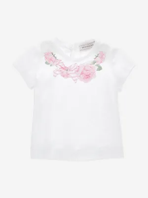 Baby Girls Rosenprint T-Shirt in Weiß
