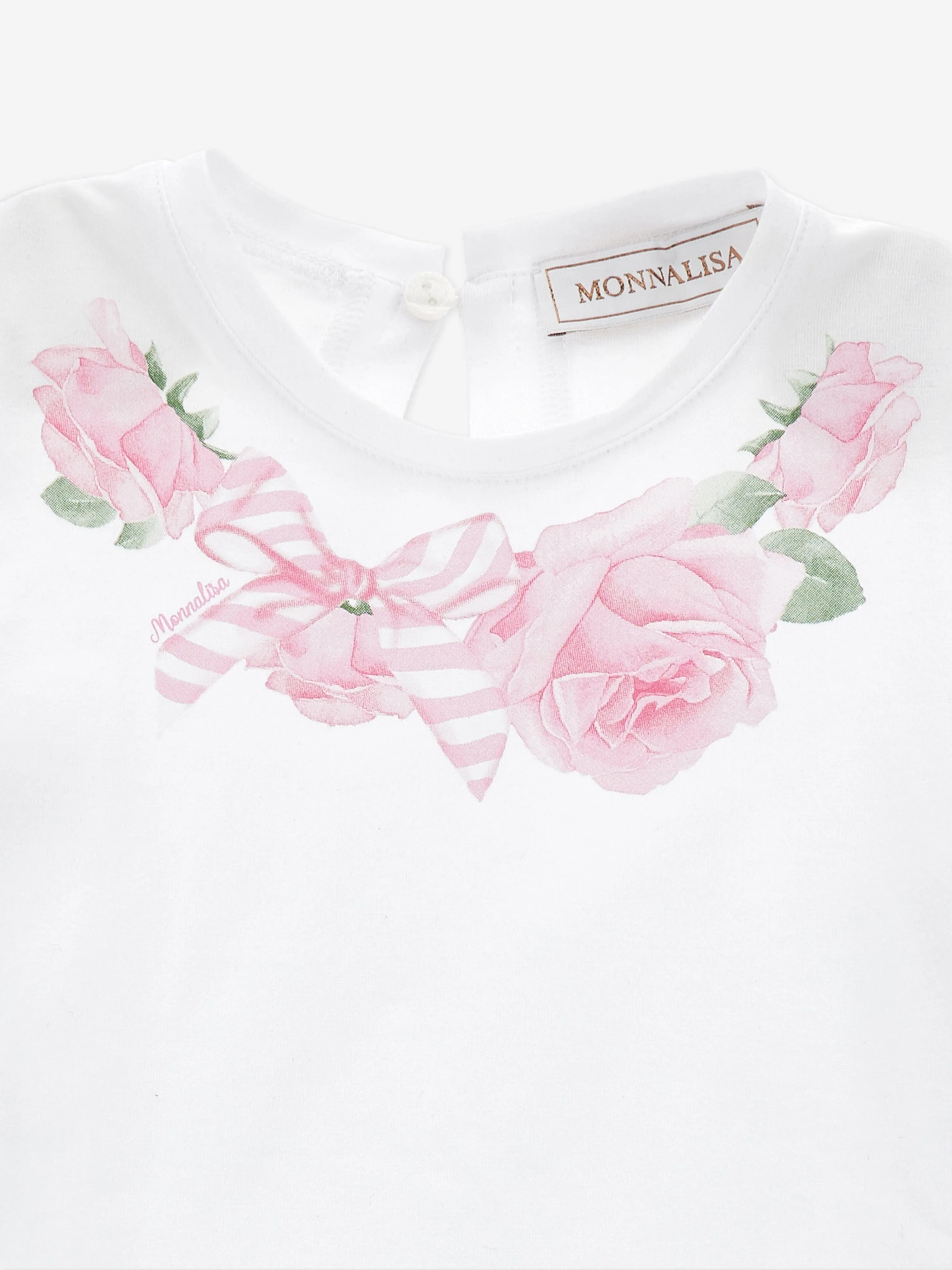 Baby Girls Rosenprint T-Shirt in Weiß