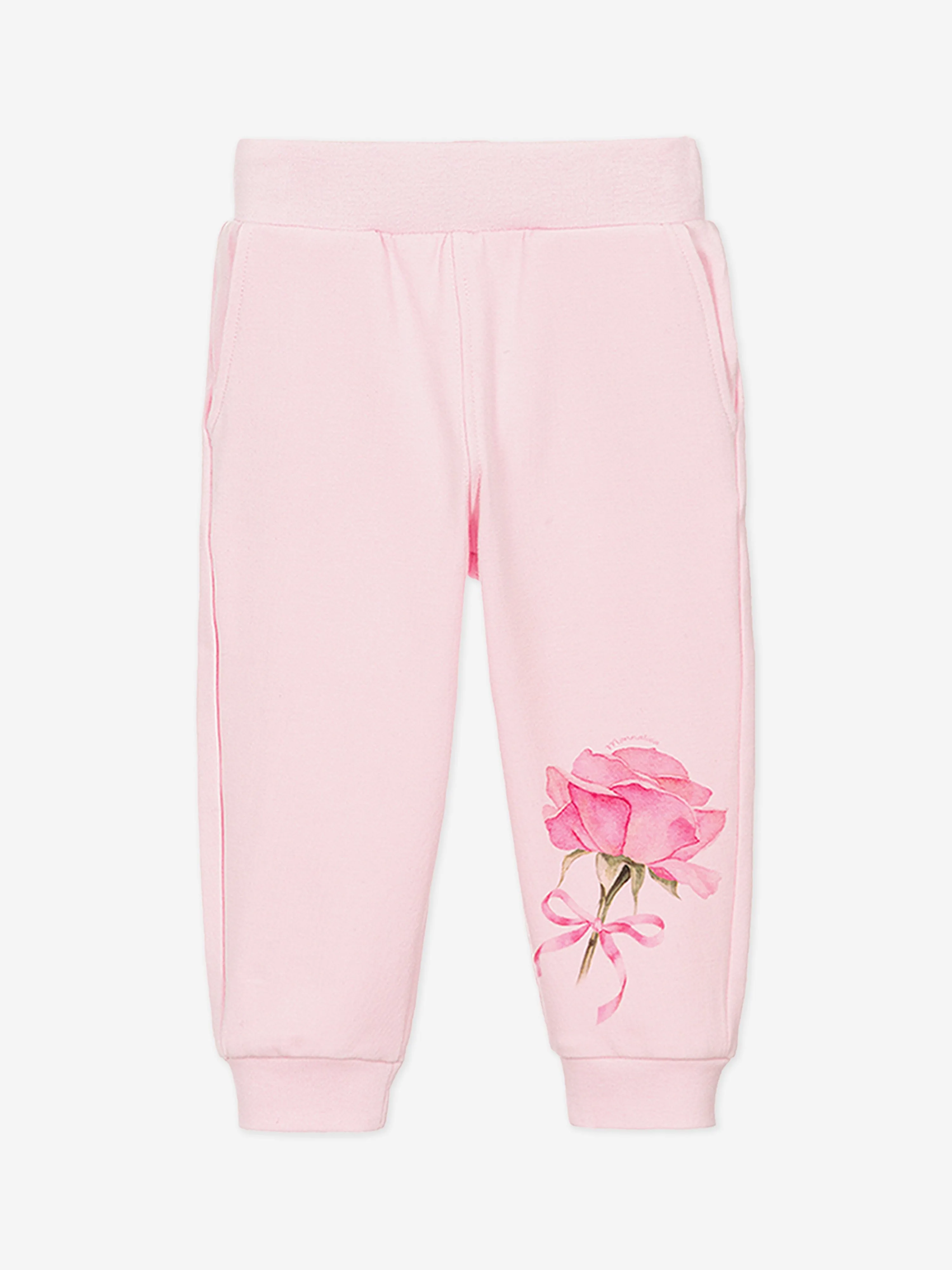 Rosa Jogginganzug mit Rosenprint für Babygirls