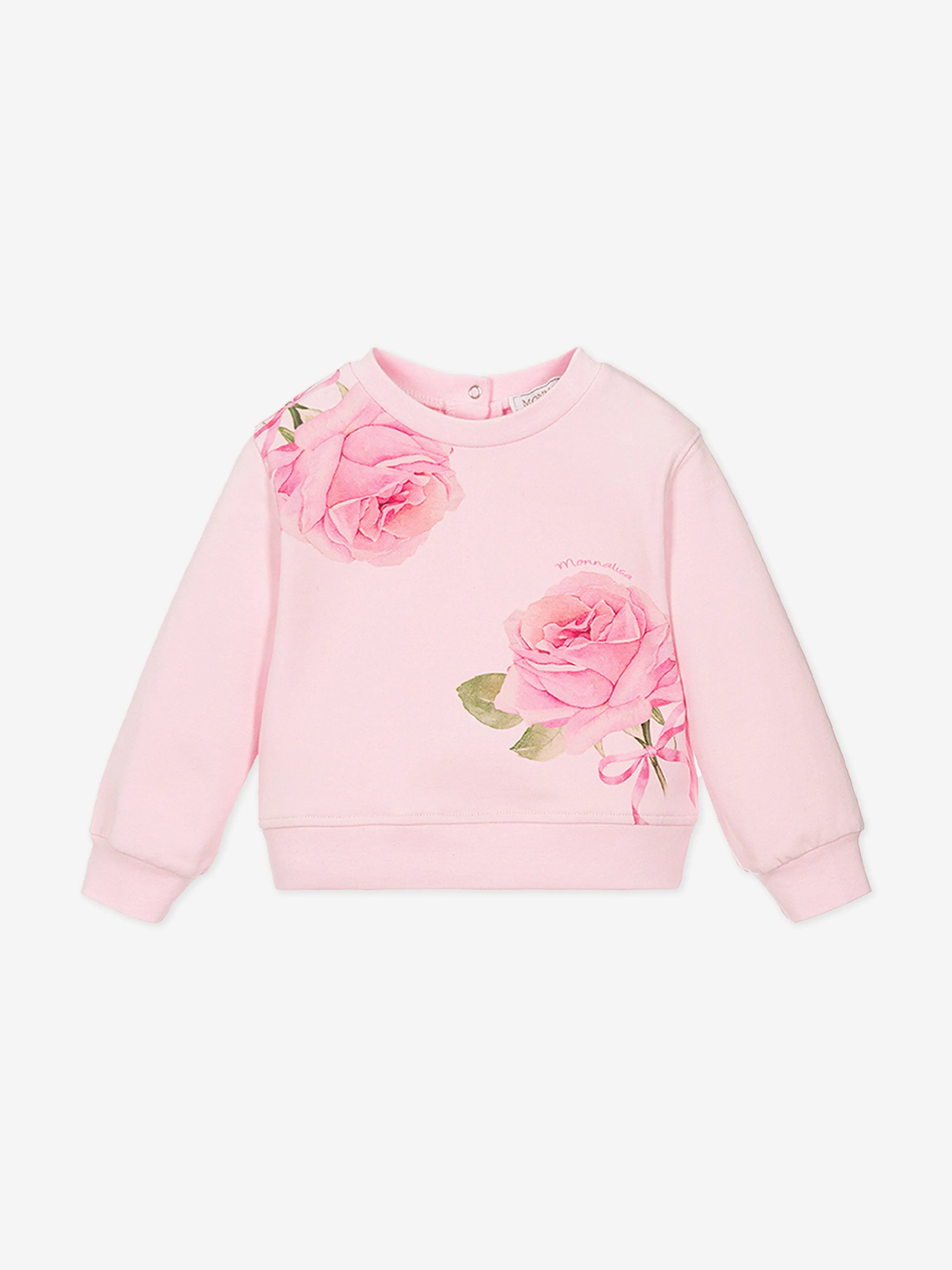 Rosa Jogginganzug mit Rosenprint für Babygirls