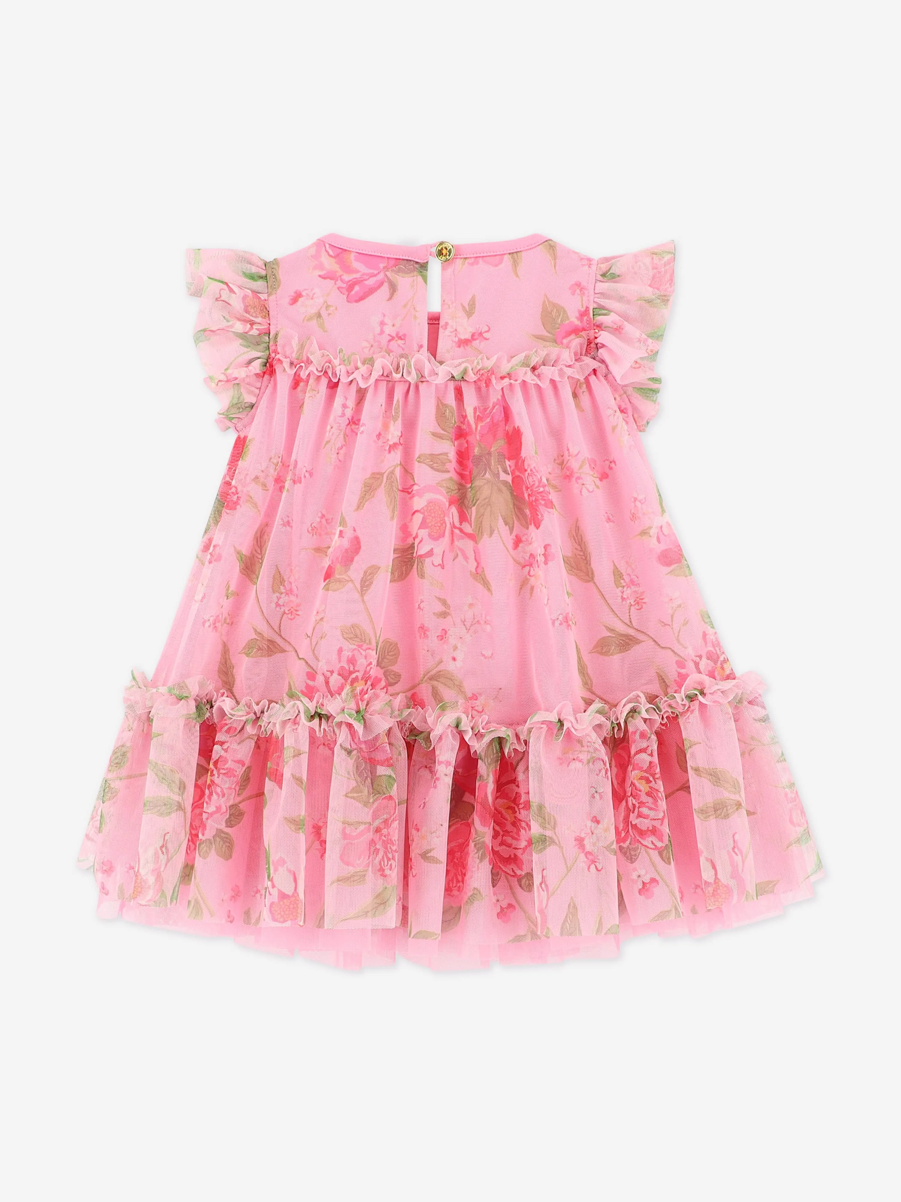 Rosenknospen-Blumenkleid für Babygirls in Rosa