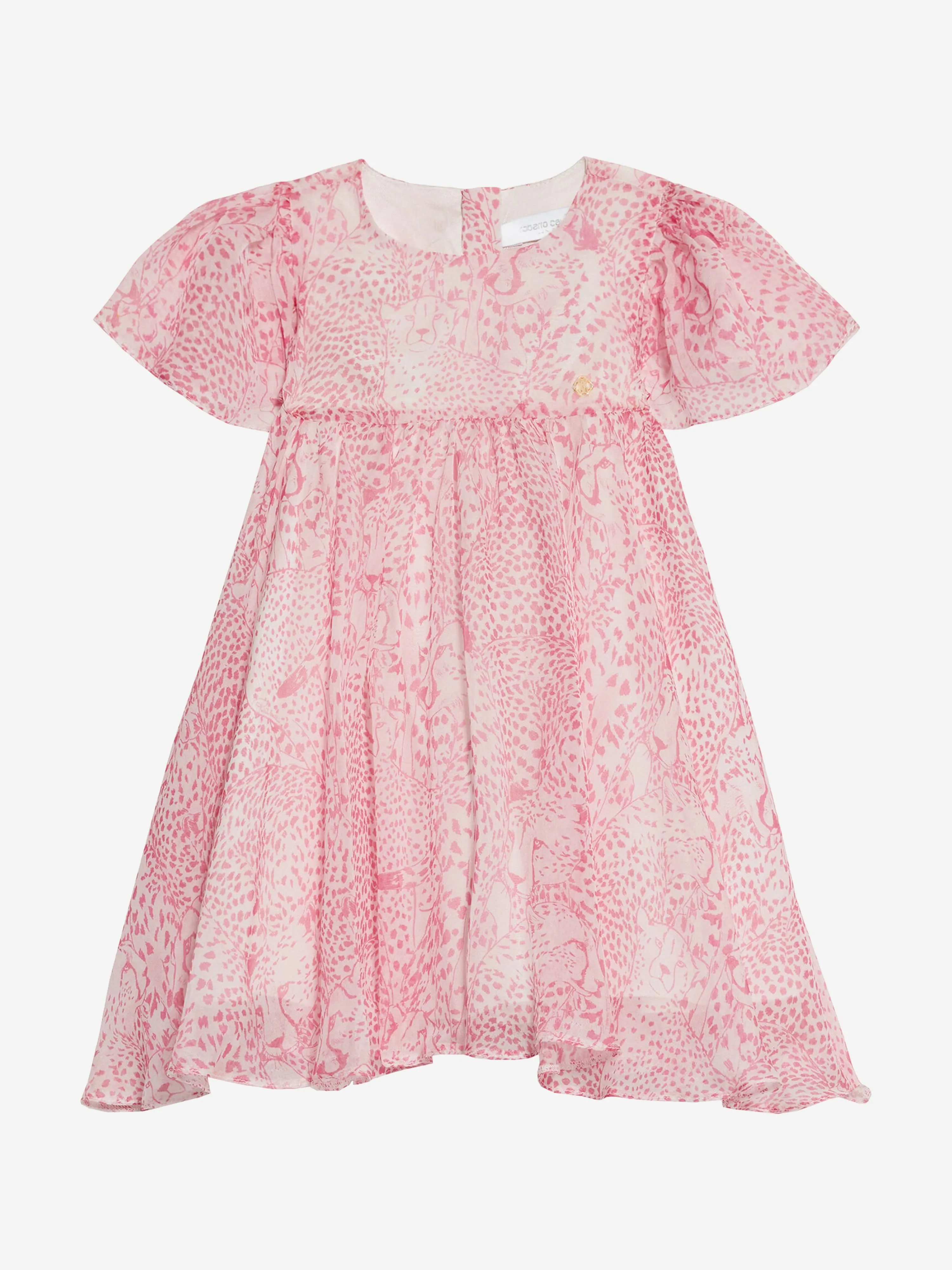 Rosa Seidenkleid für Baby-Mädchen