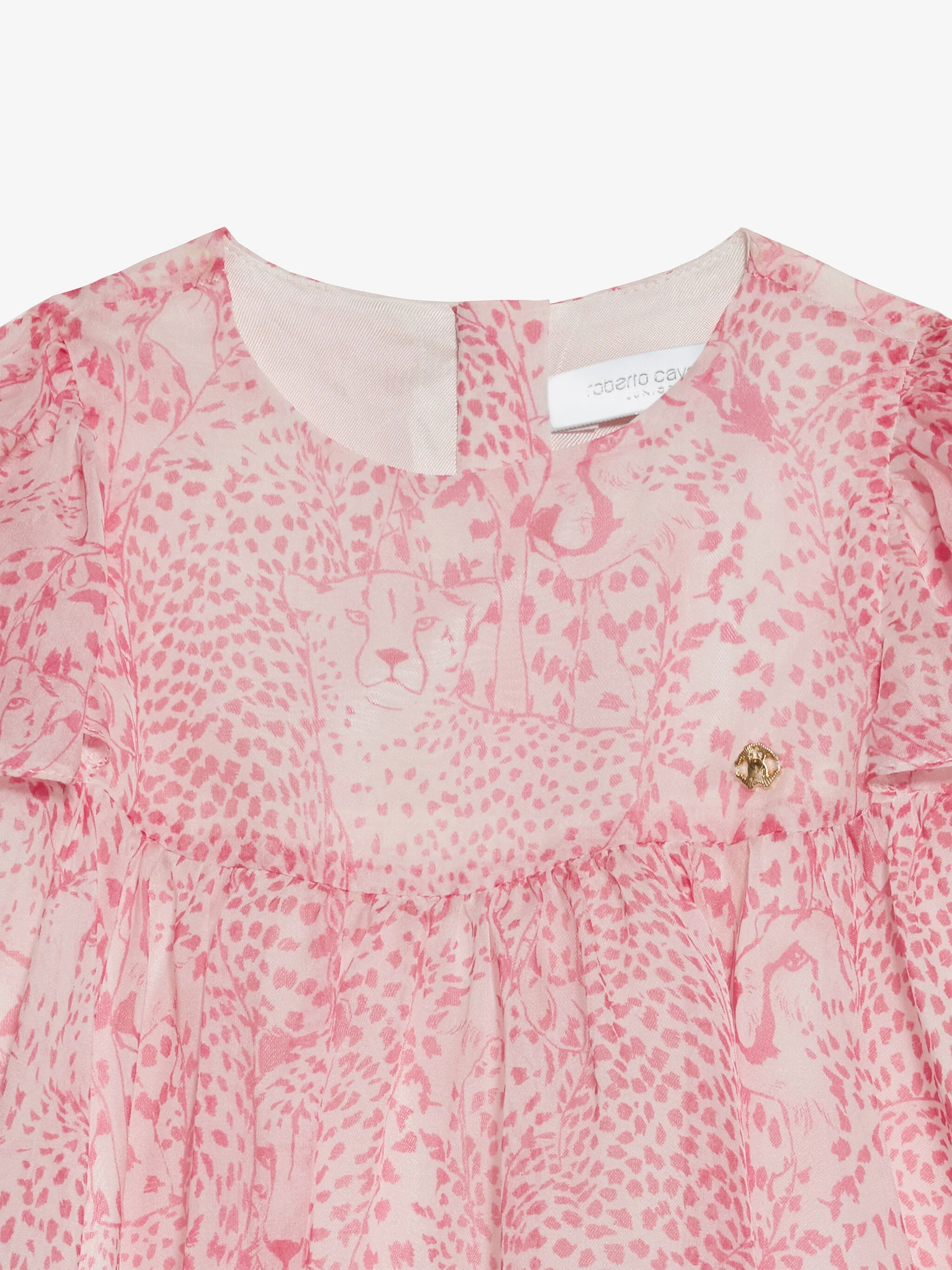 Rosa Seidenkleid für Baby-Mädchen