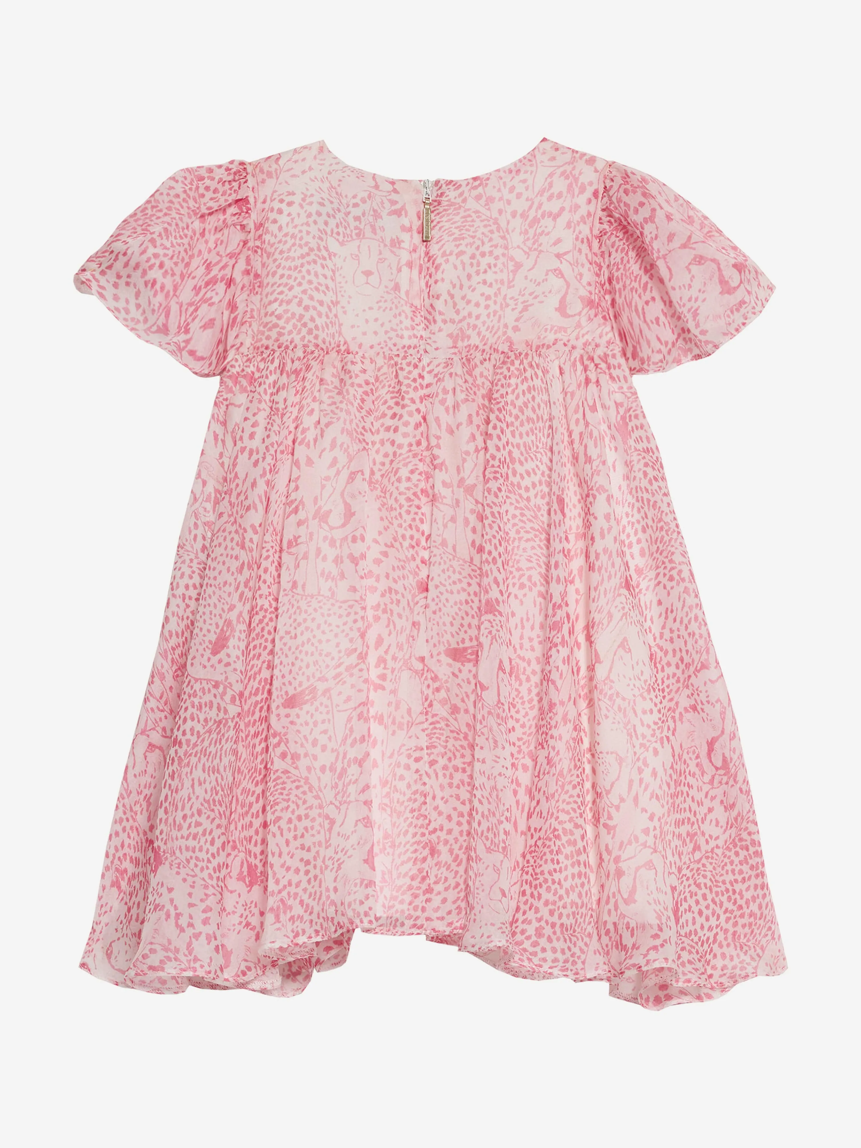 Rosa Seidenkleid für Baby-Mädchen