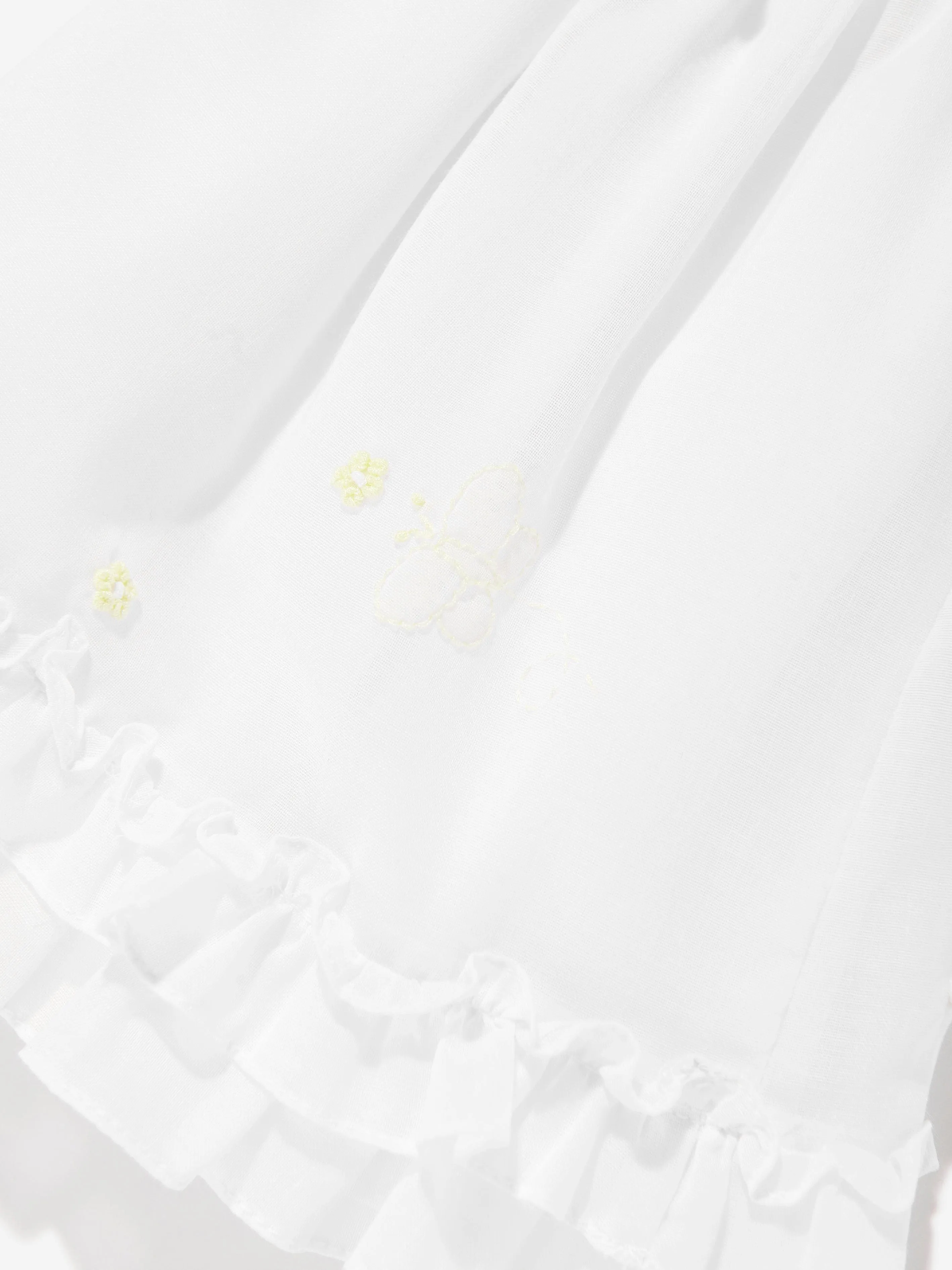 Baby-Mädchen Rüschenkleid in Weiß