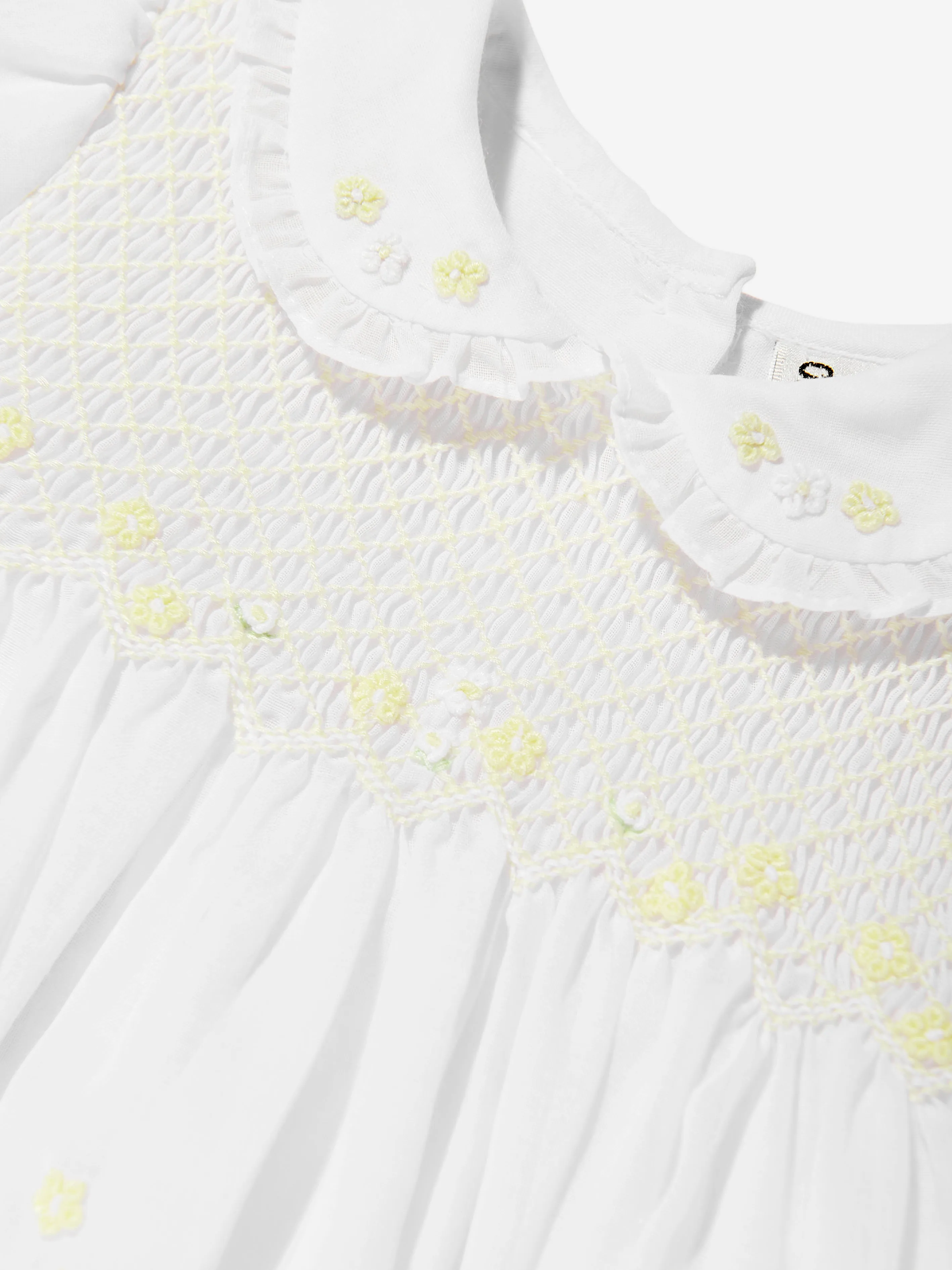 Baby-Mädchen Rüschenkleid in Weiß