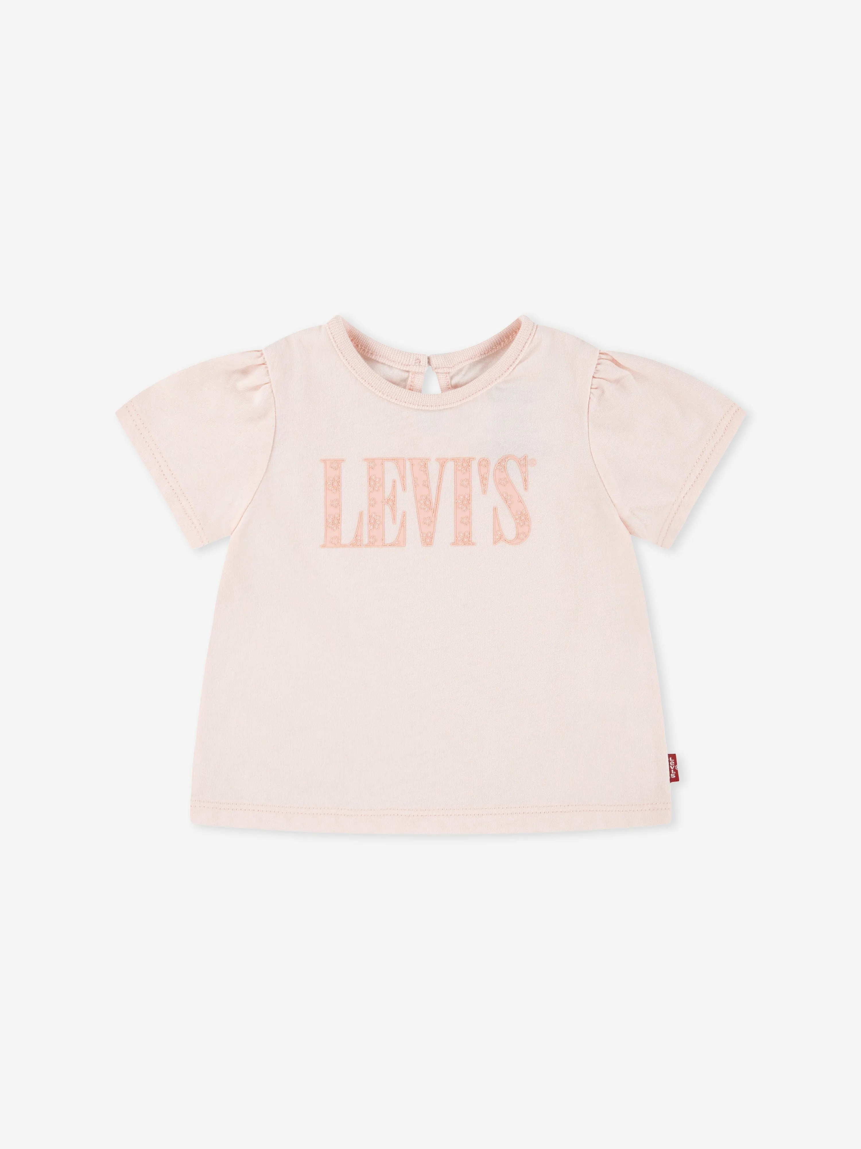 Rosa Baby-Mädchen-T-Shirt mit Rüschenärmeln