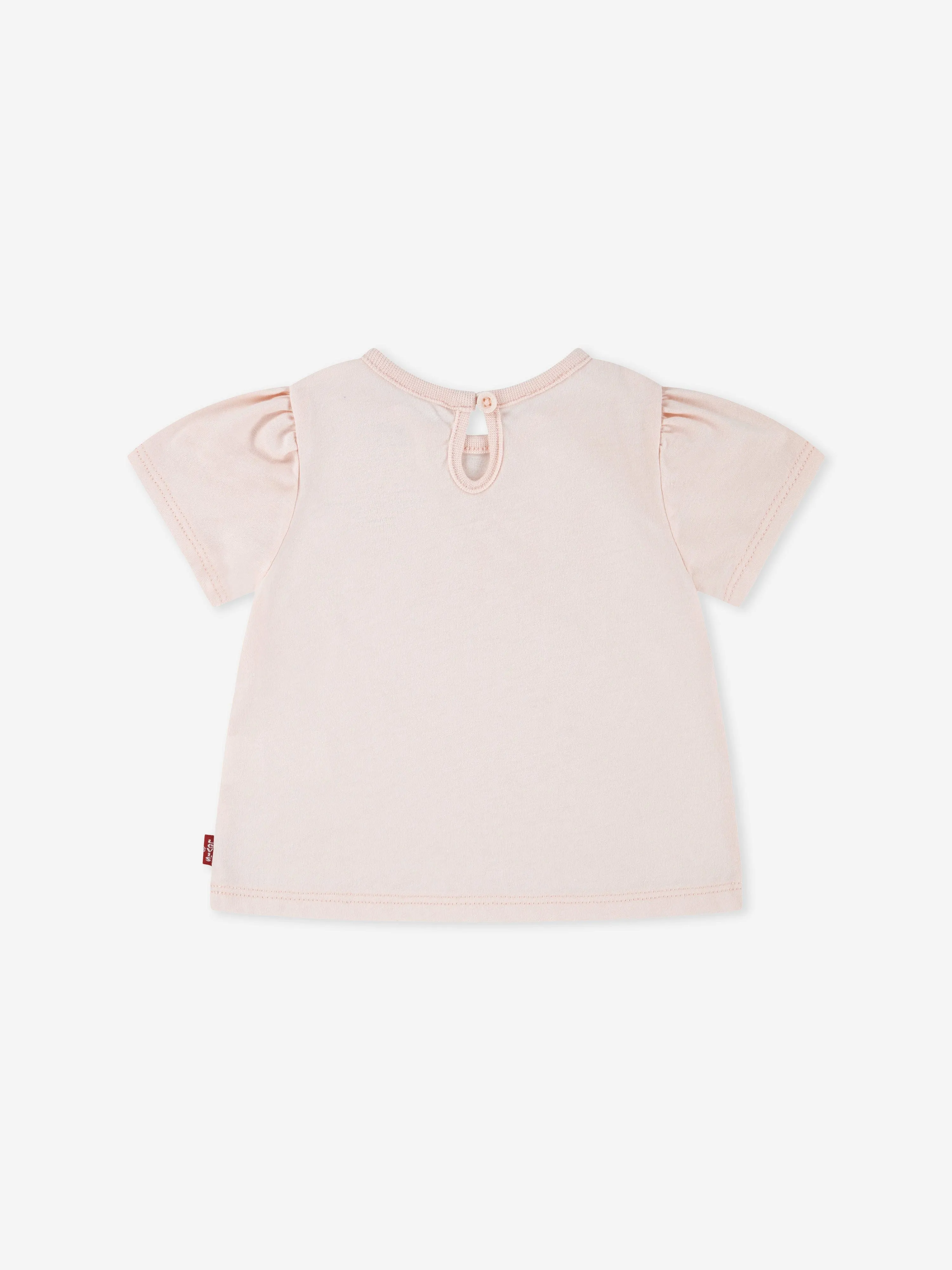 Rosa Baby-Mädchen-T-Shirt mit Rüschenärmeln