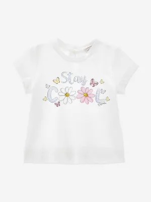 Baby Girls Bleib Cool T-Shirt in Weiß