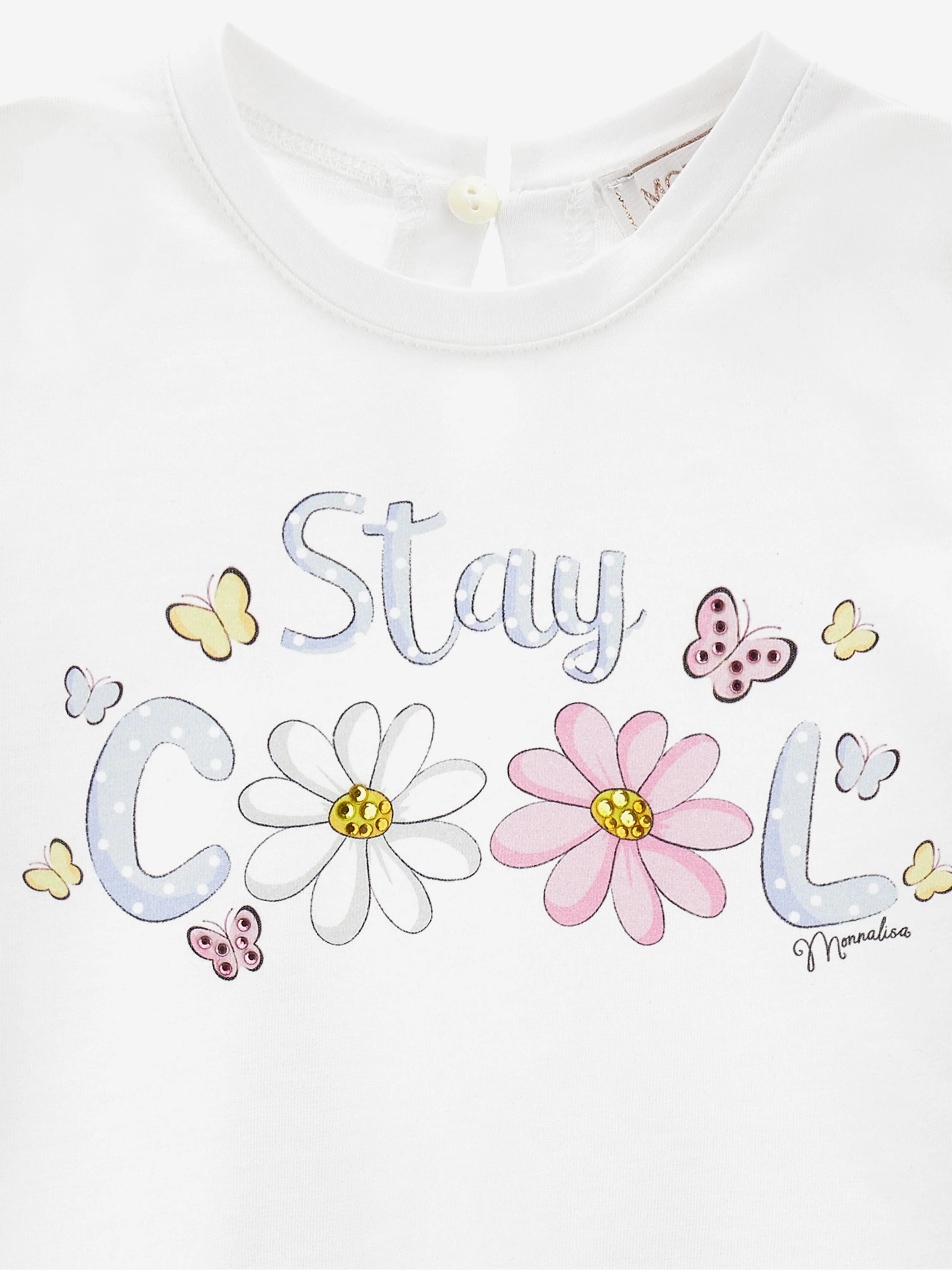 Baby Girls Bleib Cool T-Shirt in Weiß