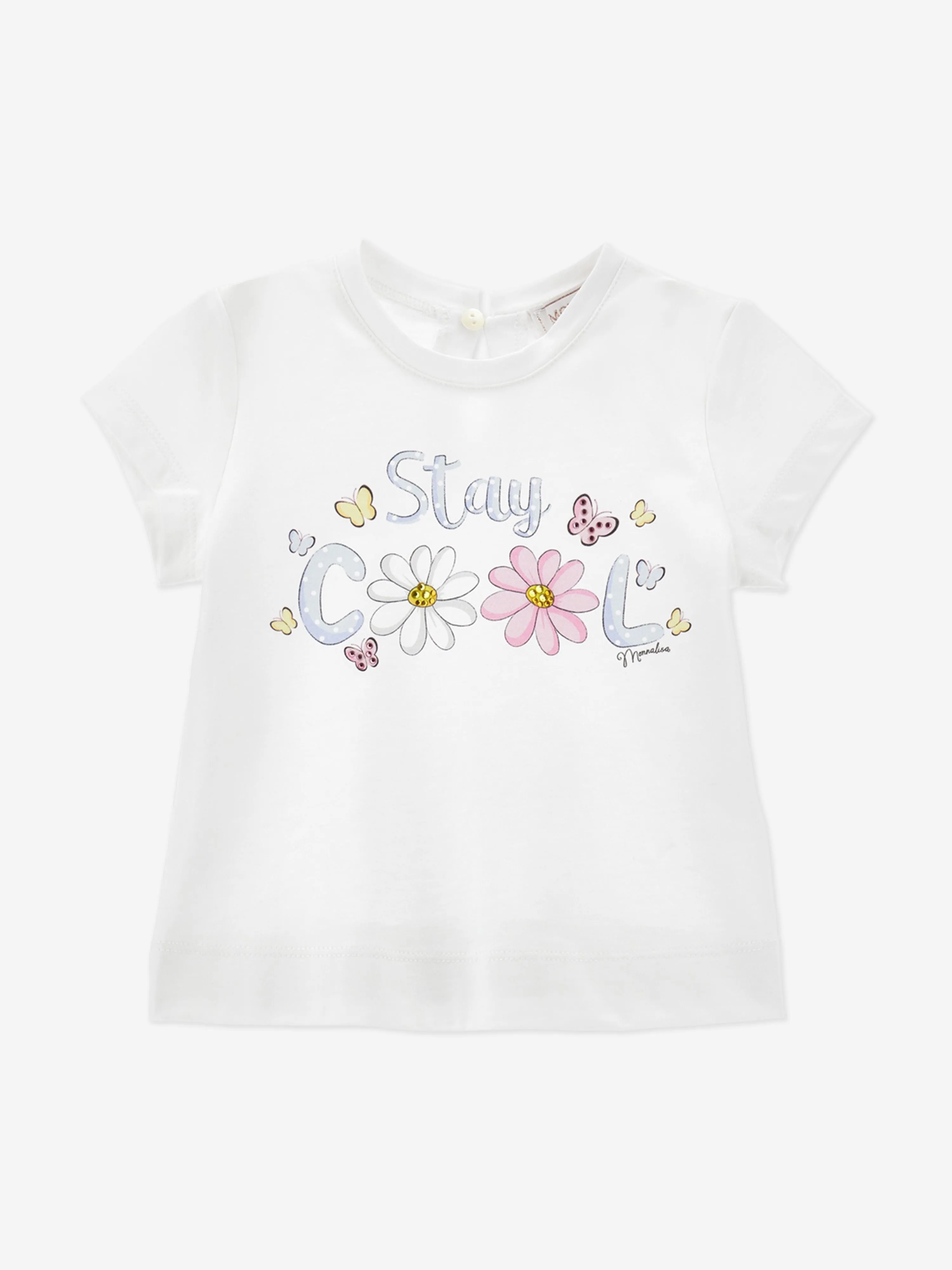 Baby Girls Bleib Cool T-Shirt in Weiß