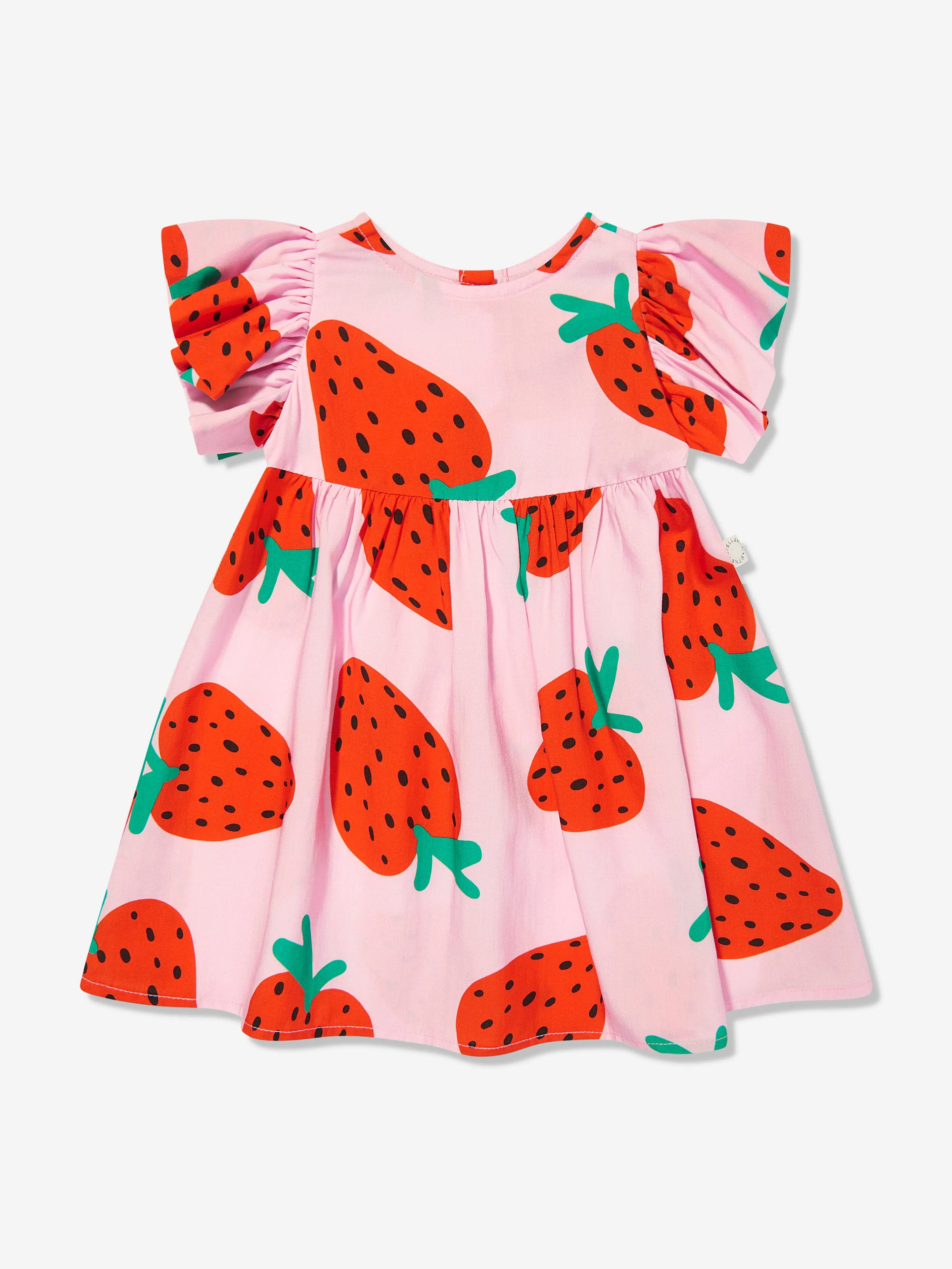 Baby-Mädchen Erdbeer-Kleid mit Schlüpfer in Rosa